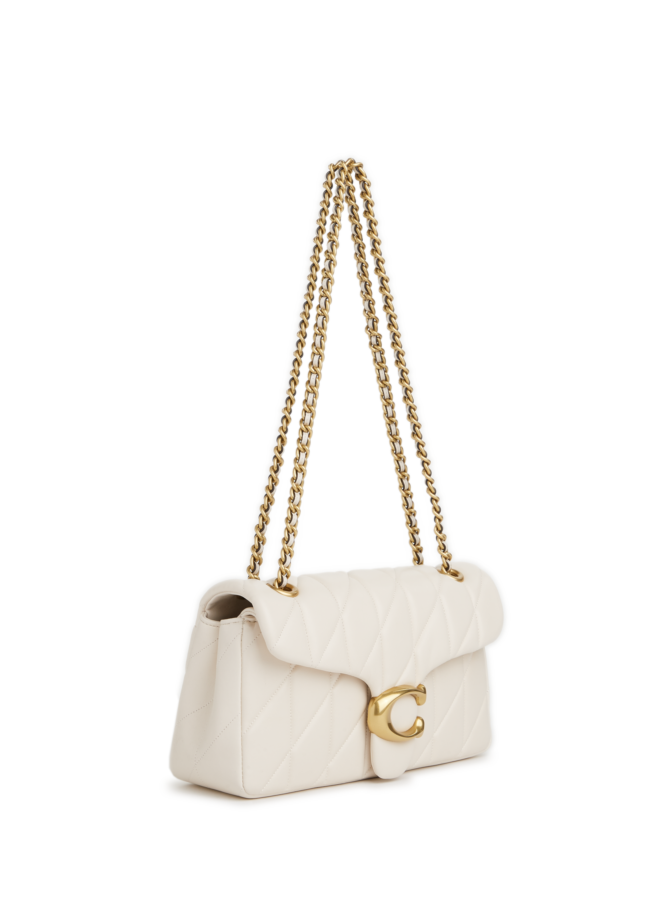 Tabby leather handbag  COACH Beige