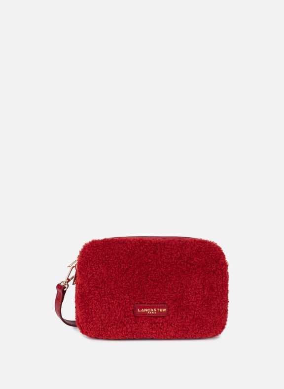 Sac trotteur - moumoute Rouge by LANCASTER LANCASTER Sac trotteur - moumoute Rouge