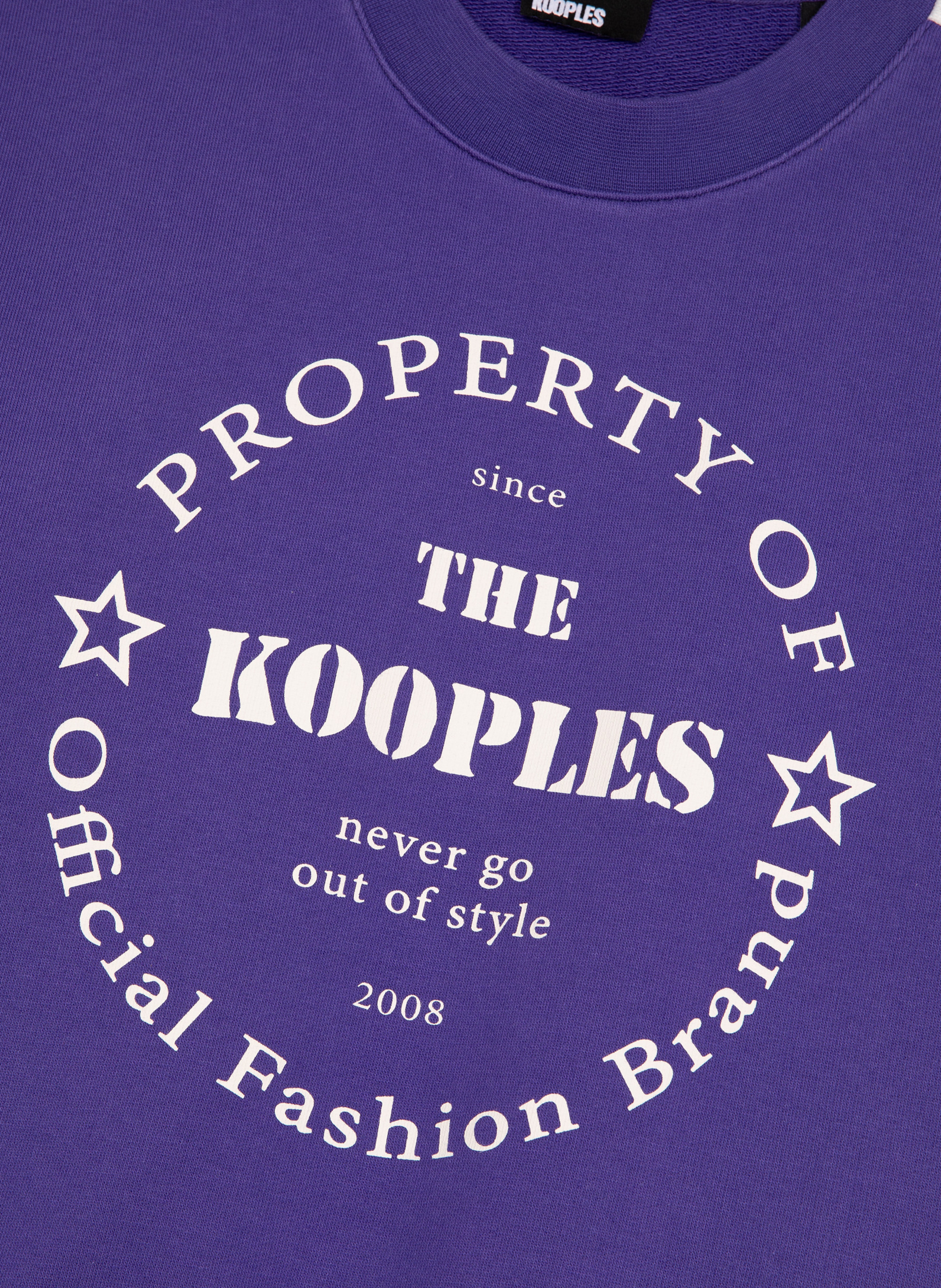 Sweatshirt manches courtes avec sérigraphie THE KOOPLES Violet