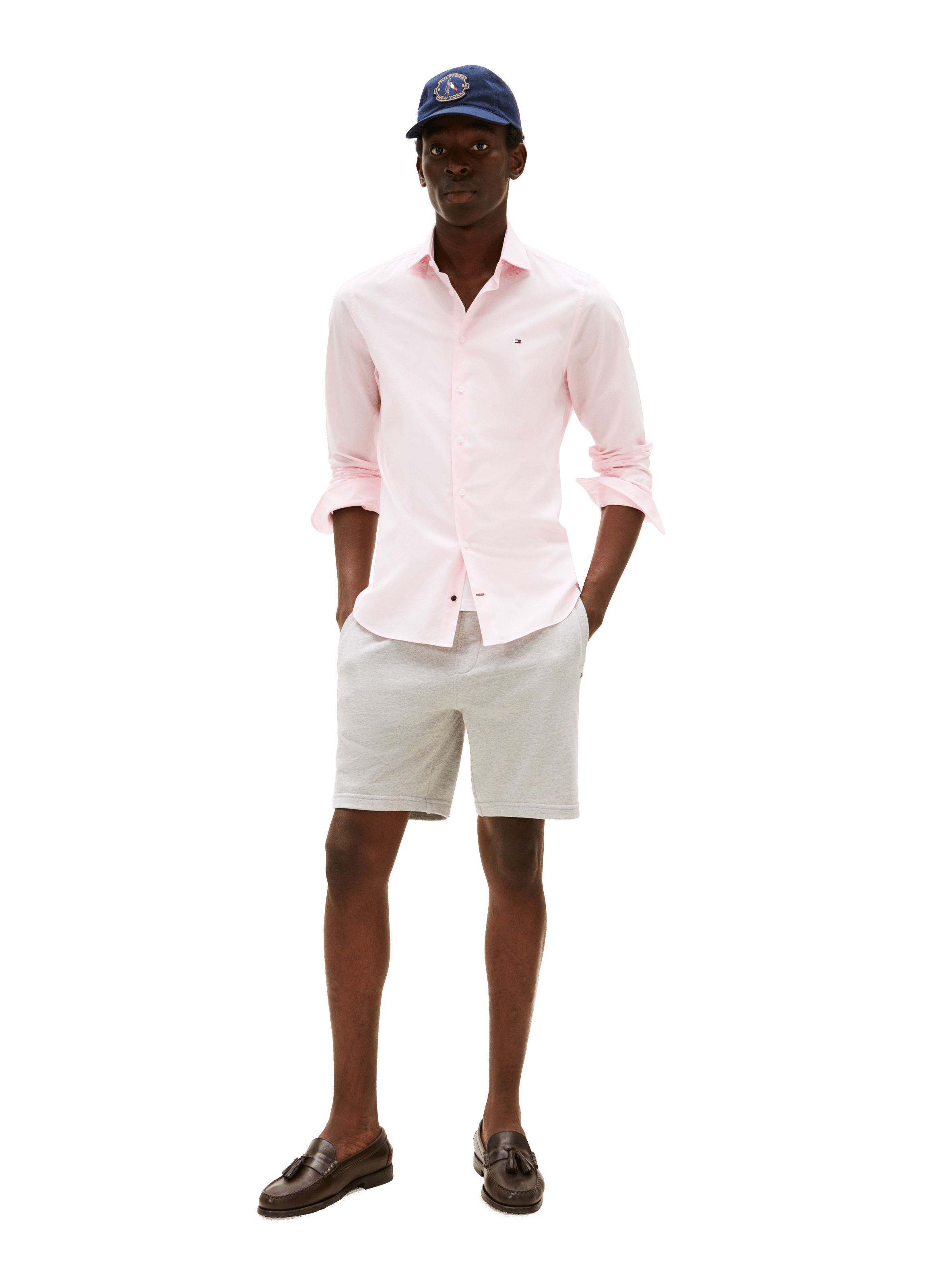 Fitted cotton shirt TOMMY HILFIGER Pink
