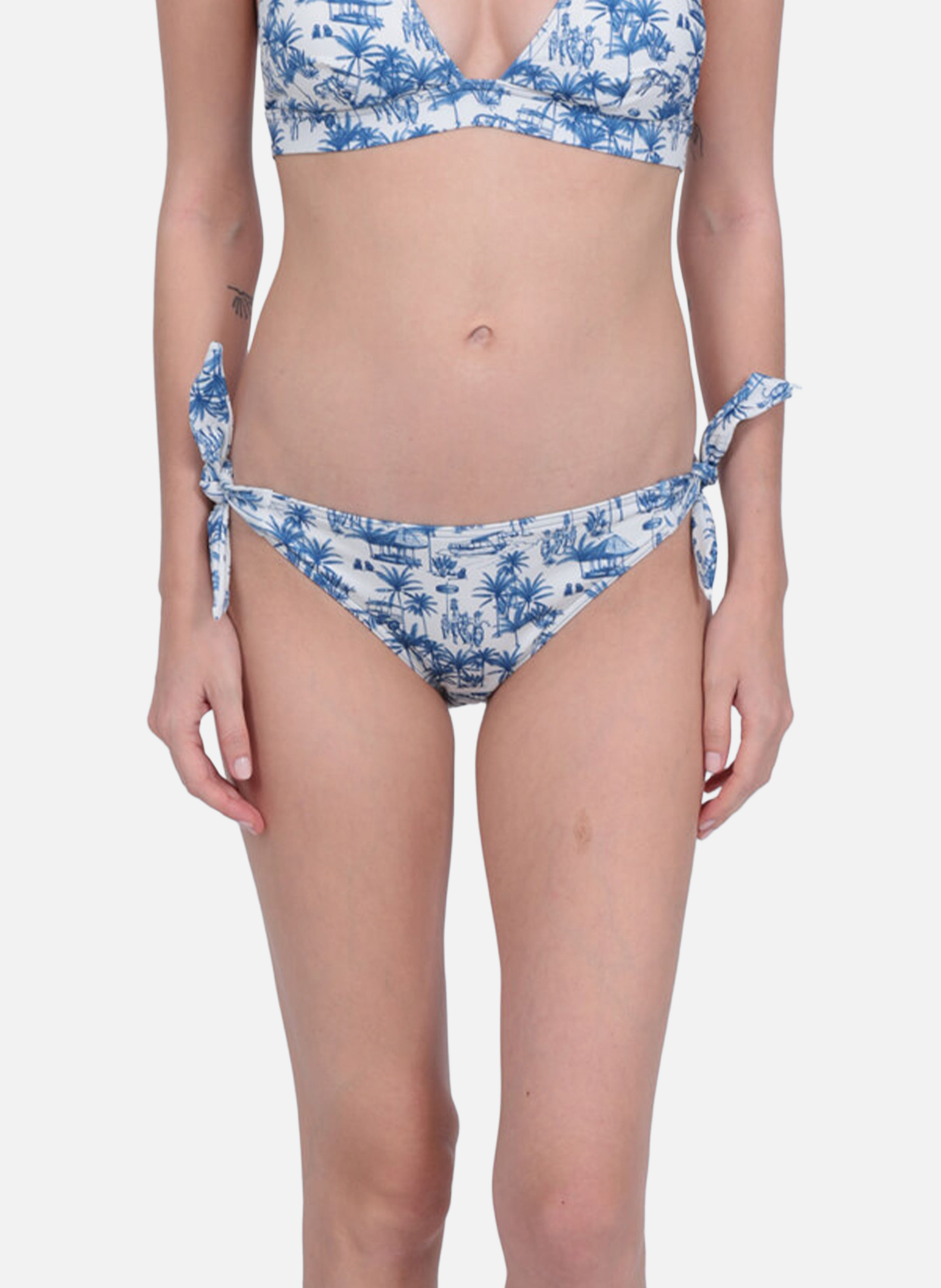 Culotte de maillot de bain   toile balinaise GILI'S Bleu