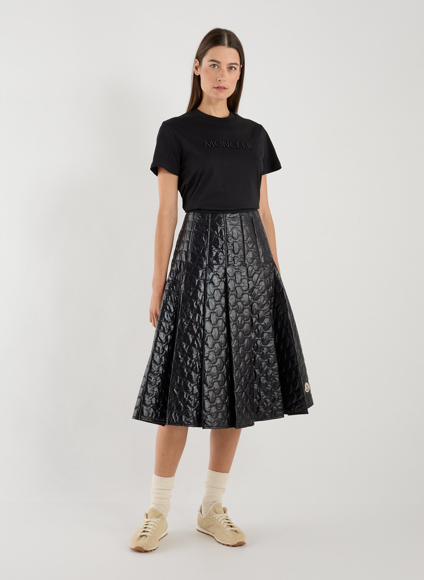 Quilted midi skirt MONCLER Black