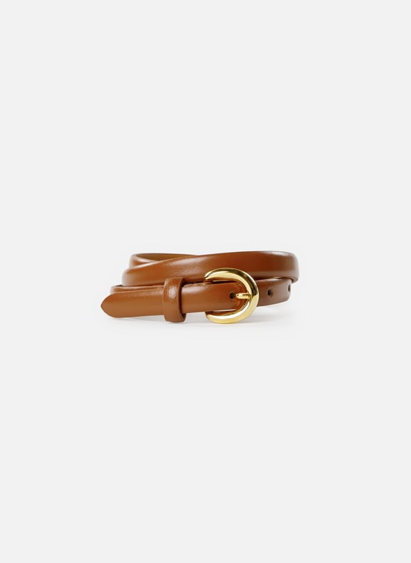 Ceinture fine en cuir Marron by SAISON 1865 SAISON 1865 Ceinture fine en cuir Marron