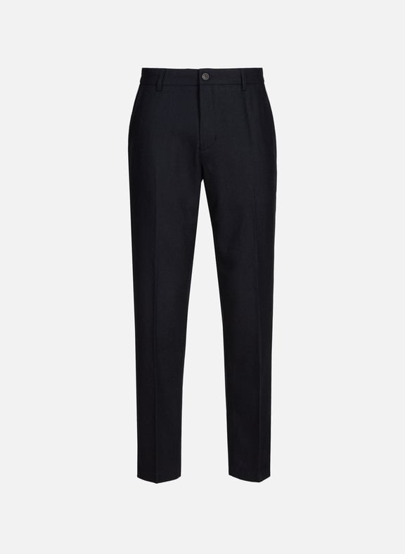 Straight wool-blend trousers Blue by LES DEUX LES DEUX Straight wool-blend trousers Blue