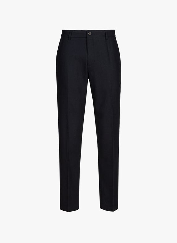 Pantalon droit en laine mélangée | Bleu by LES DEUX Pantalon droit en laine mélangée Bleu