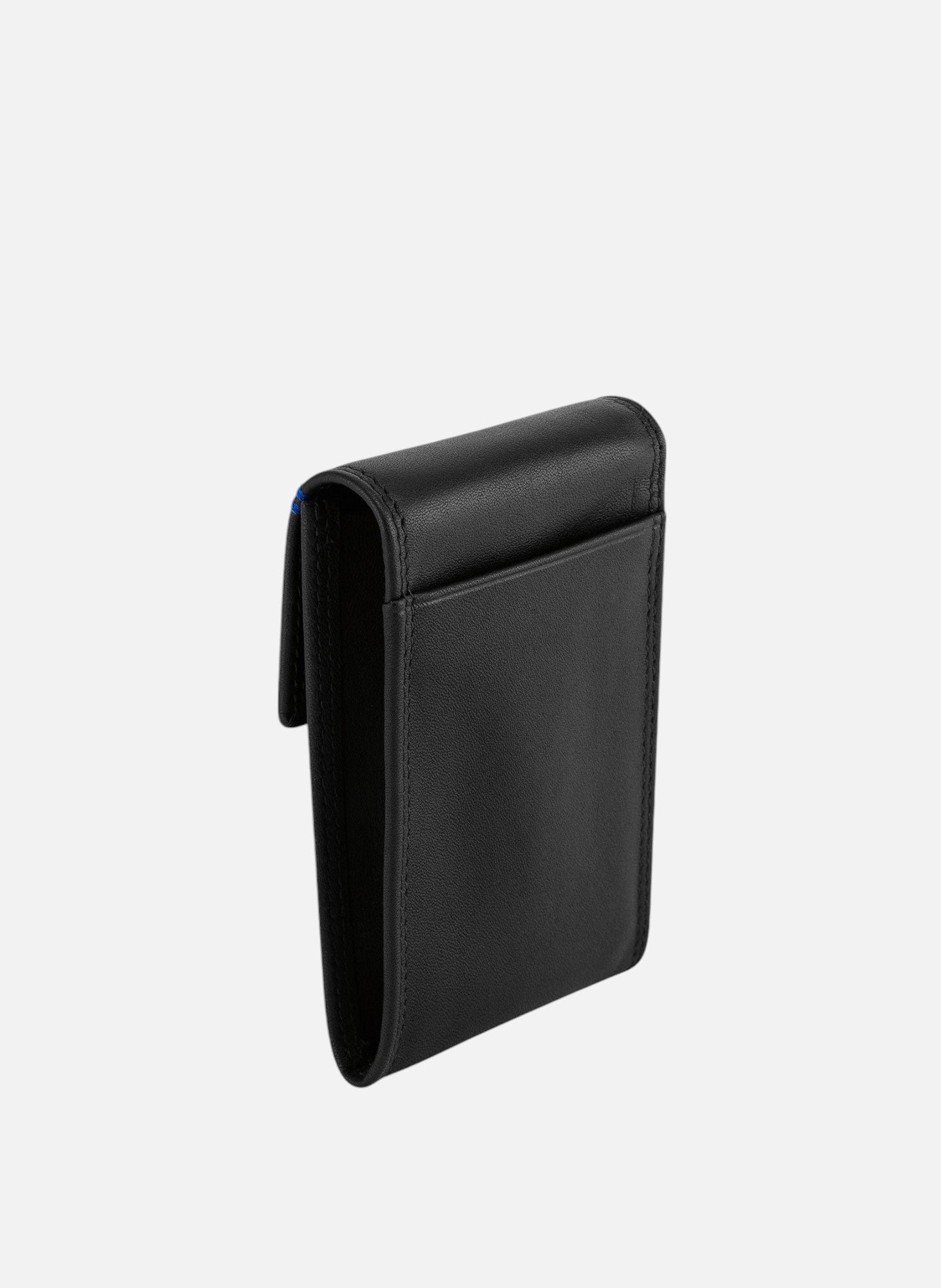 Etui clés à rabat martin en cuir lisse LE TANNEUR Noir