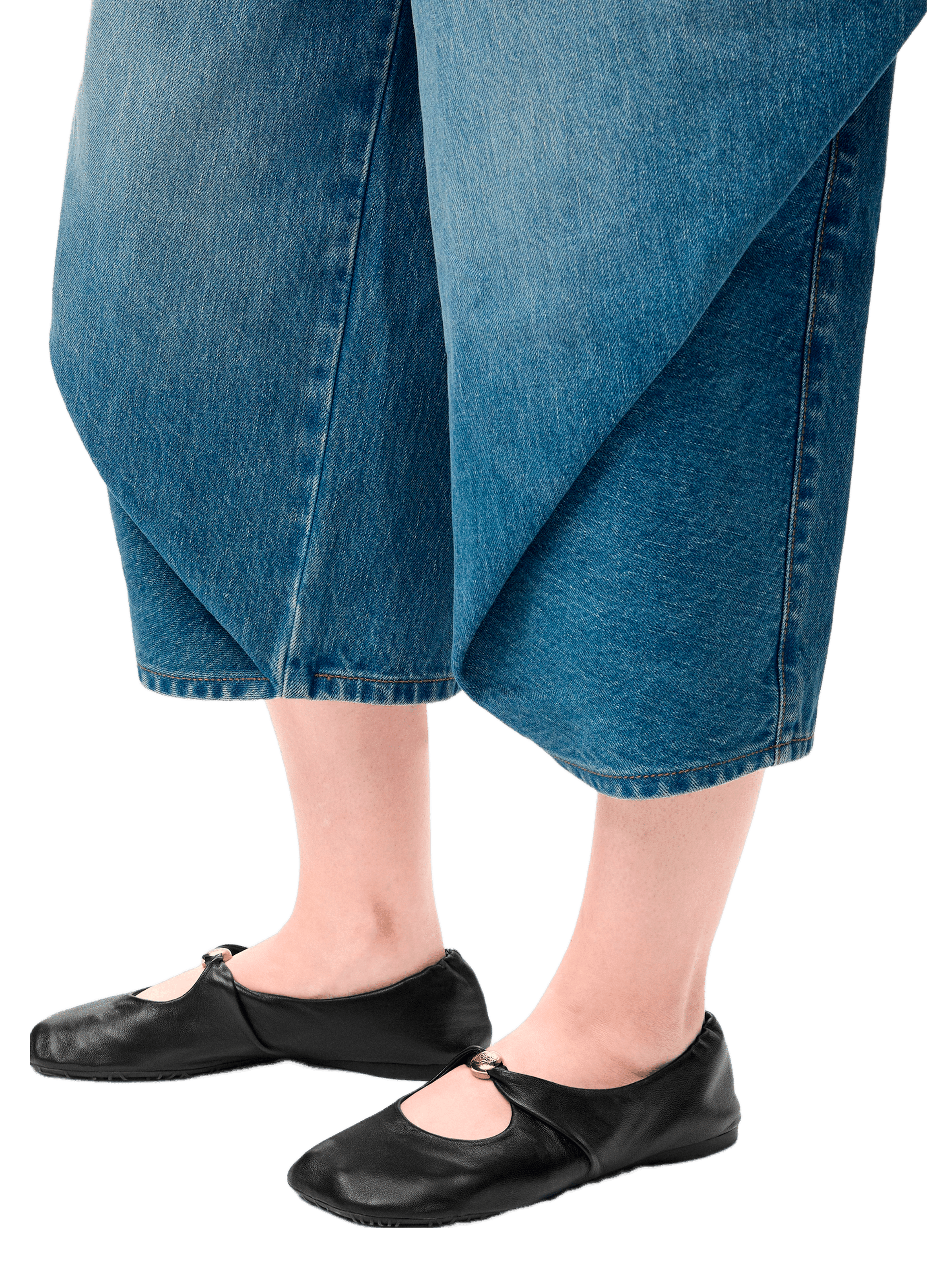 Pebble Soft lamb nappa leather ballet flats LOEWE Black