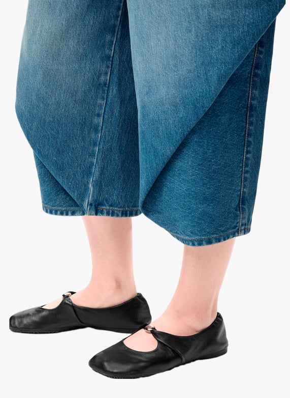 Ballerines Pebble Soft en cuir d'agneau nappa | Noir by LOEWE Ballerines Pebble Soft en cuir d'agneau nappa Noir