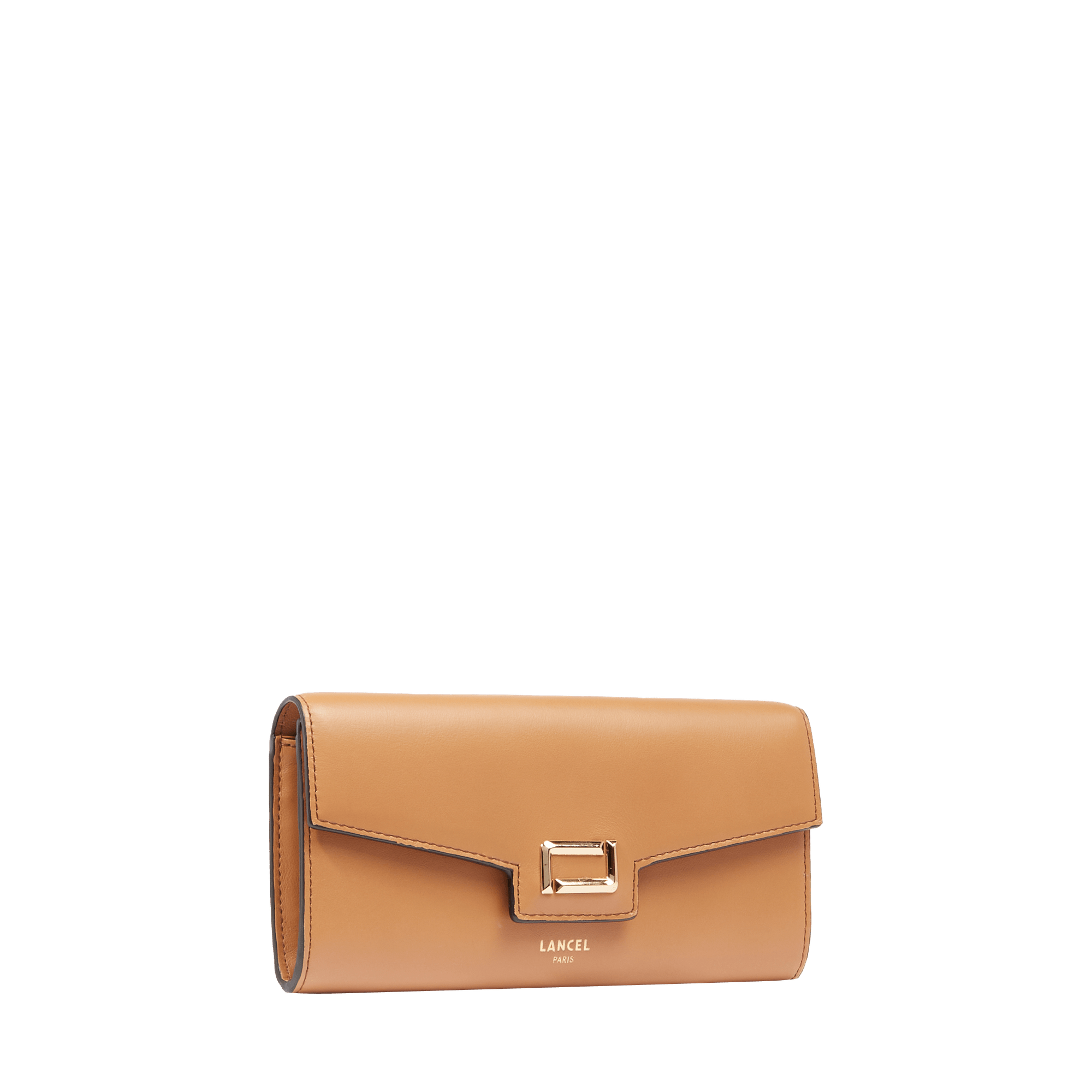 Portefeuille long rabat rabat angèle de lancel en cuir LANCEL Marron