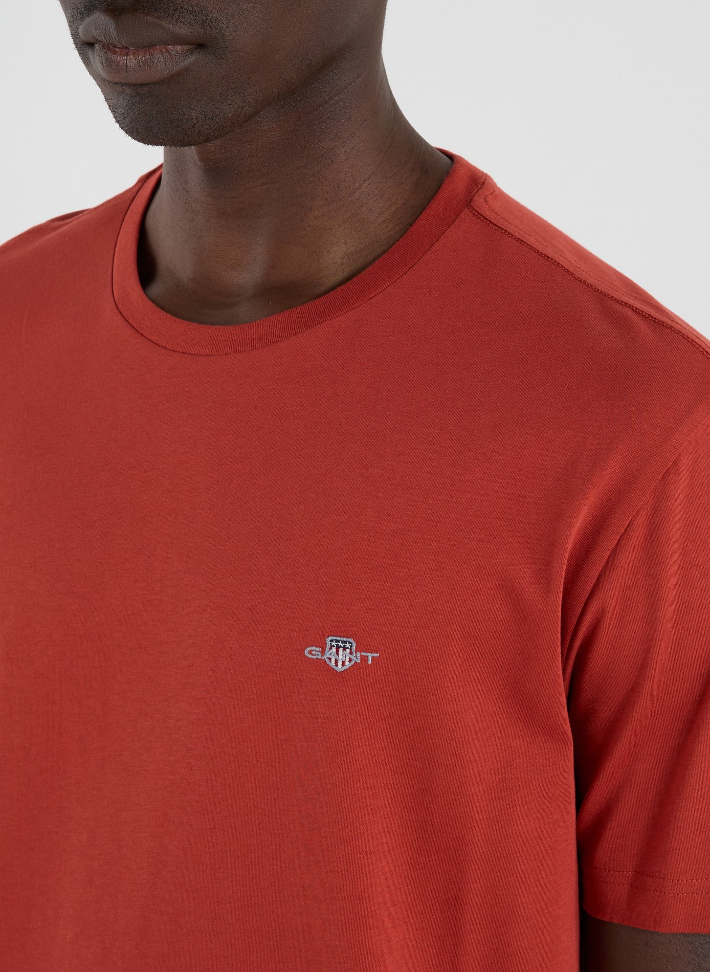 T-shirt uni en coton GANT Orange