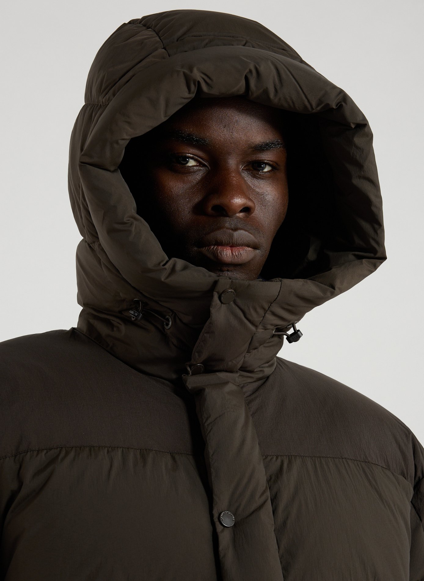 Quilted hooded parka ARMANI EXCHANGE Brown