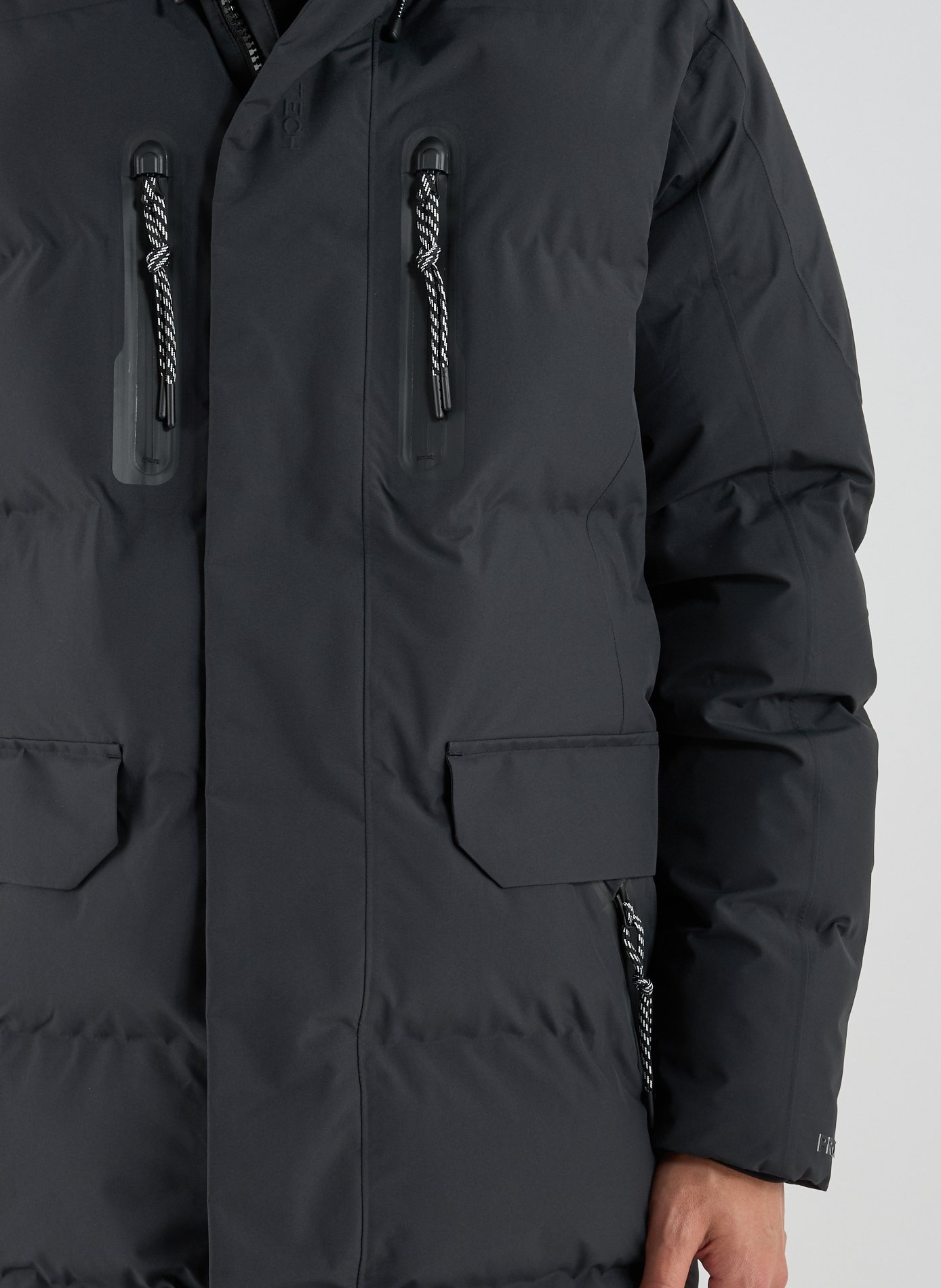 Doudoune longue Everest à capuche matelassée SAVE THE DUCK Noir