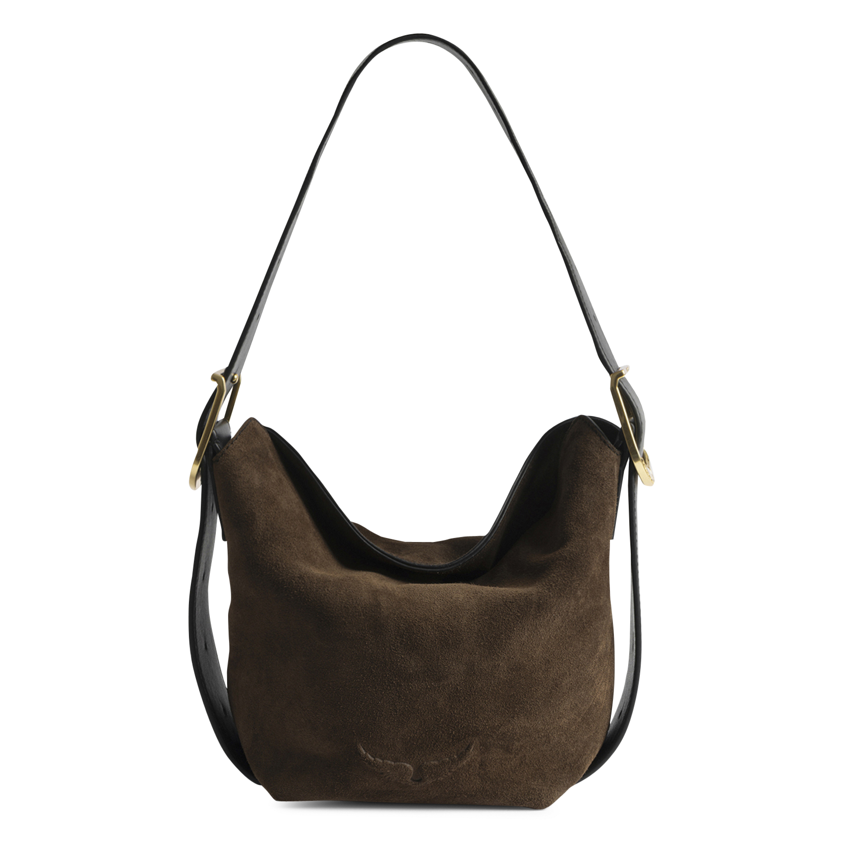 Sac porté épaule en cuir baby jane ZADIG&VOLTAIRE Marron