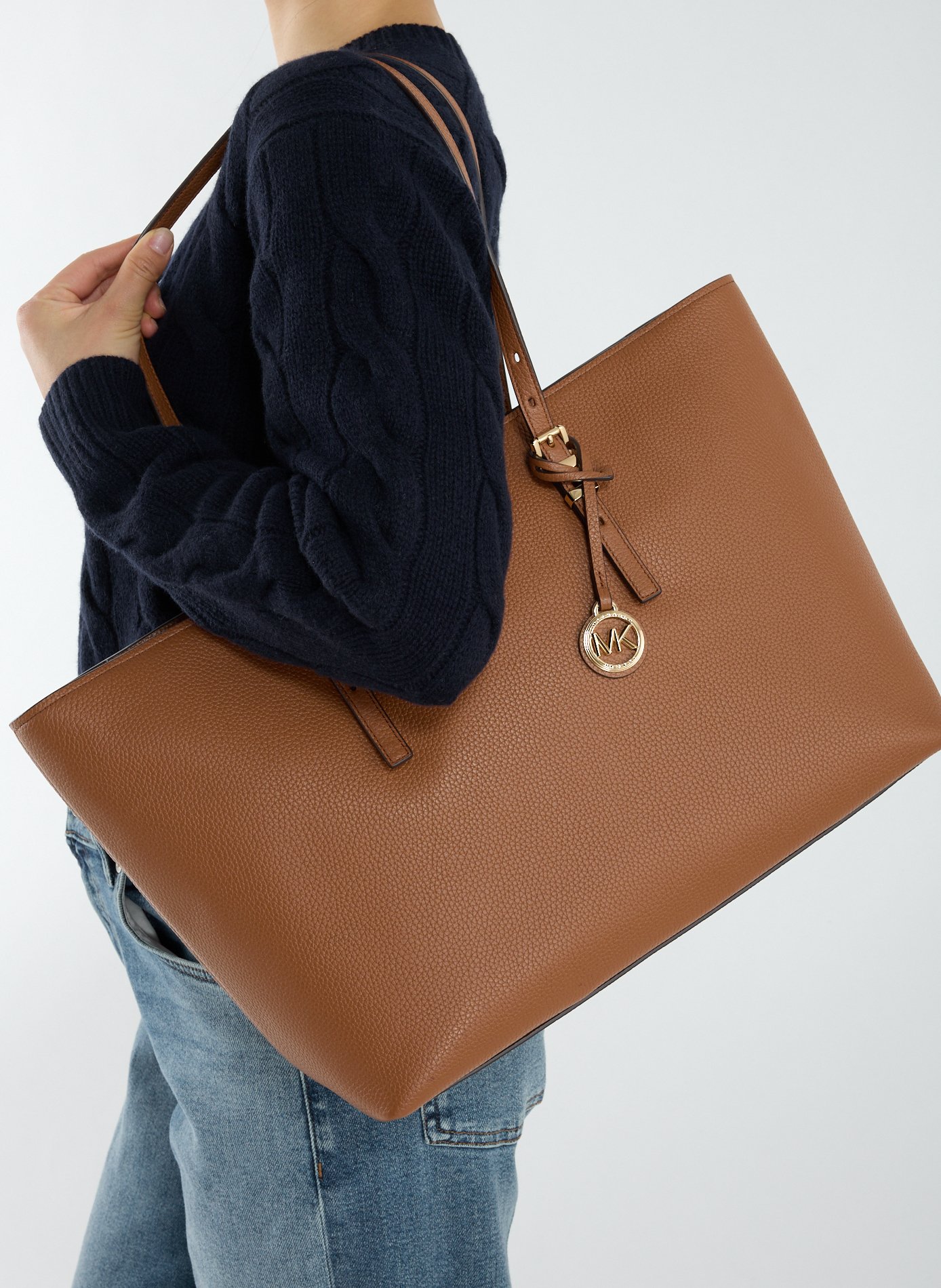 Sac cabas en cuir Grand Quinn MICHAEL KORS Marron