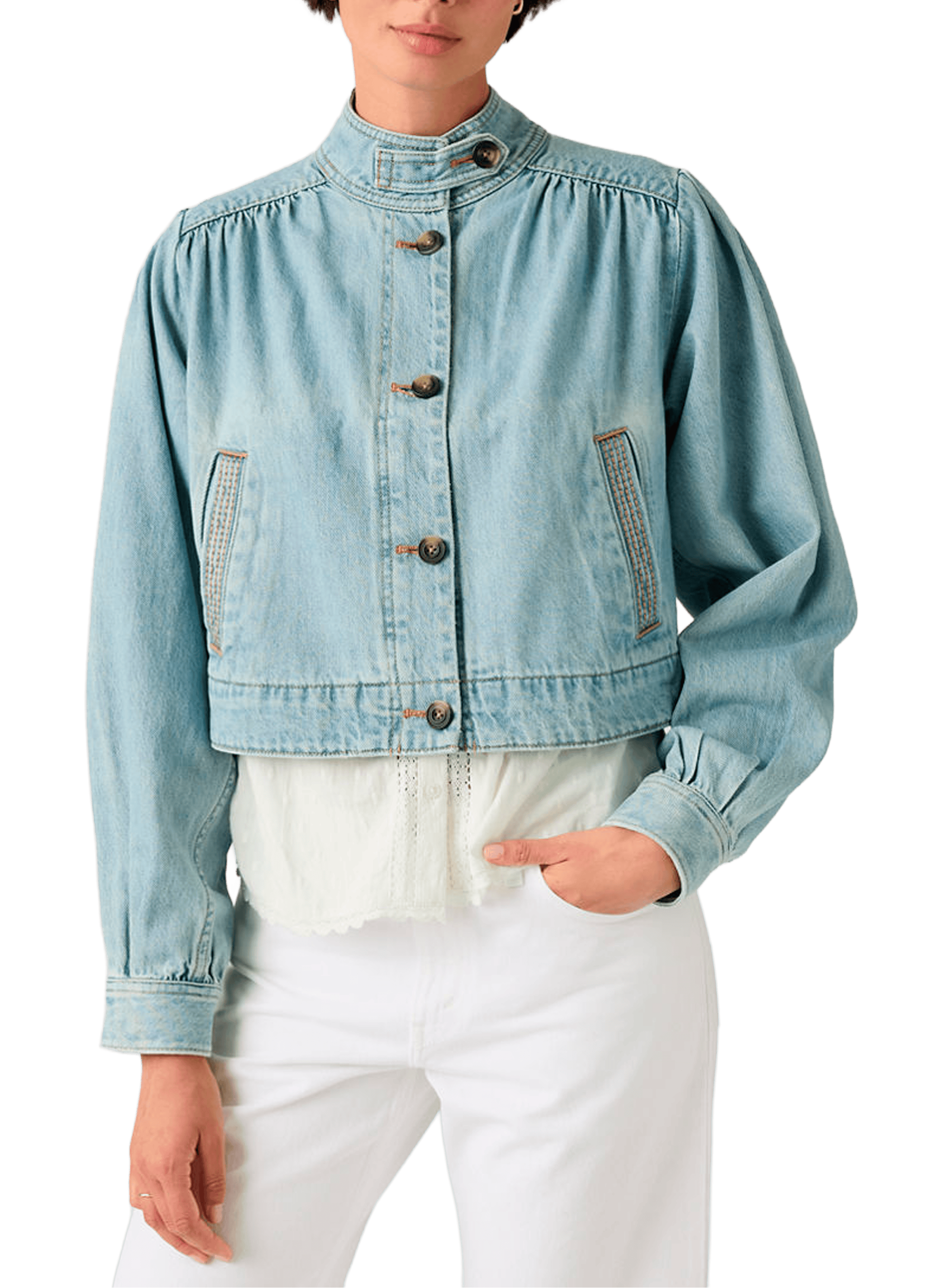 Pretty short cotton Parker jacket LEVI'S Blue