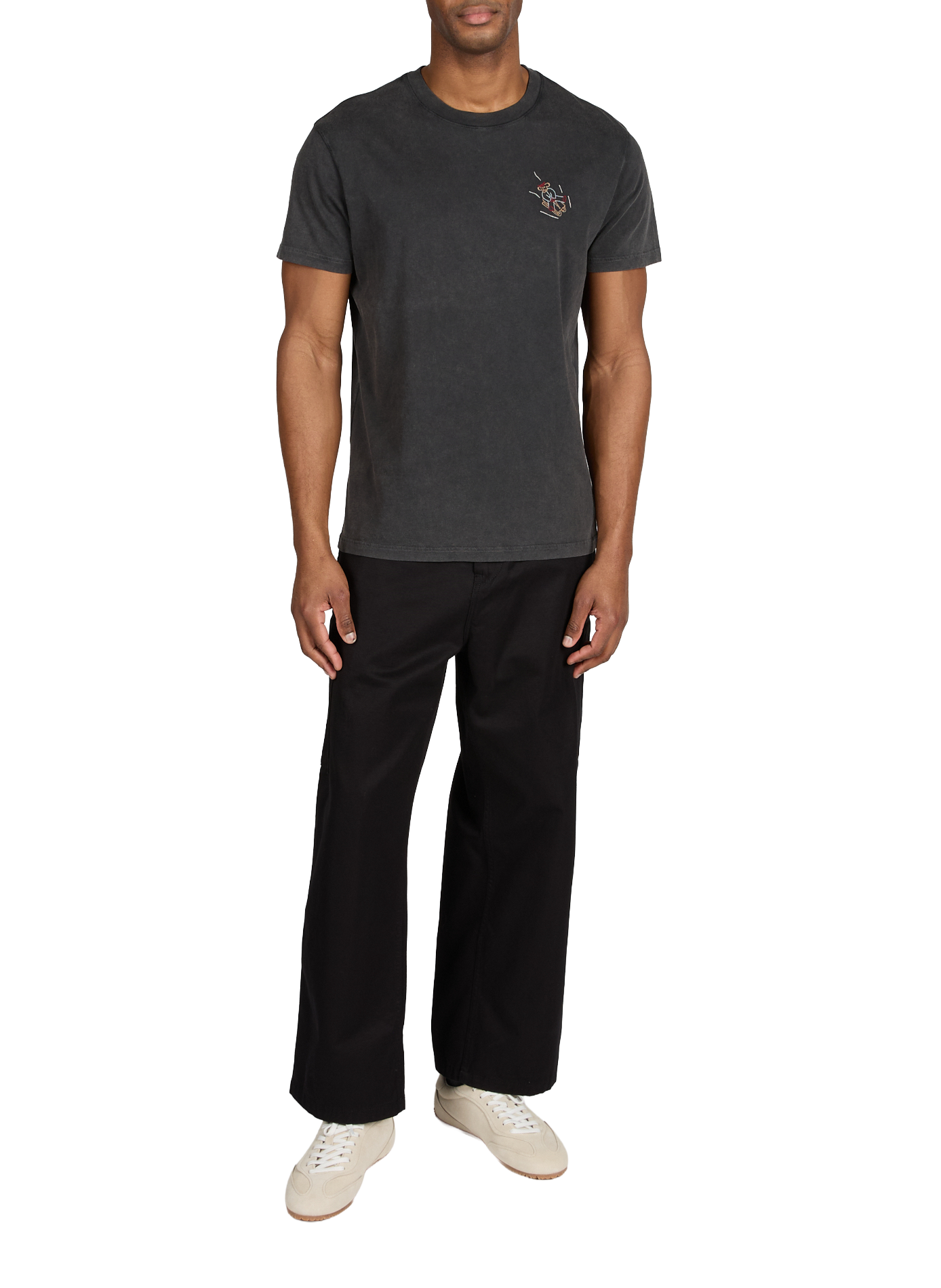 T-shirt Popincourt Chien de traineau en coton  MAISON LABICHE Noir