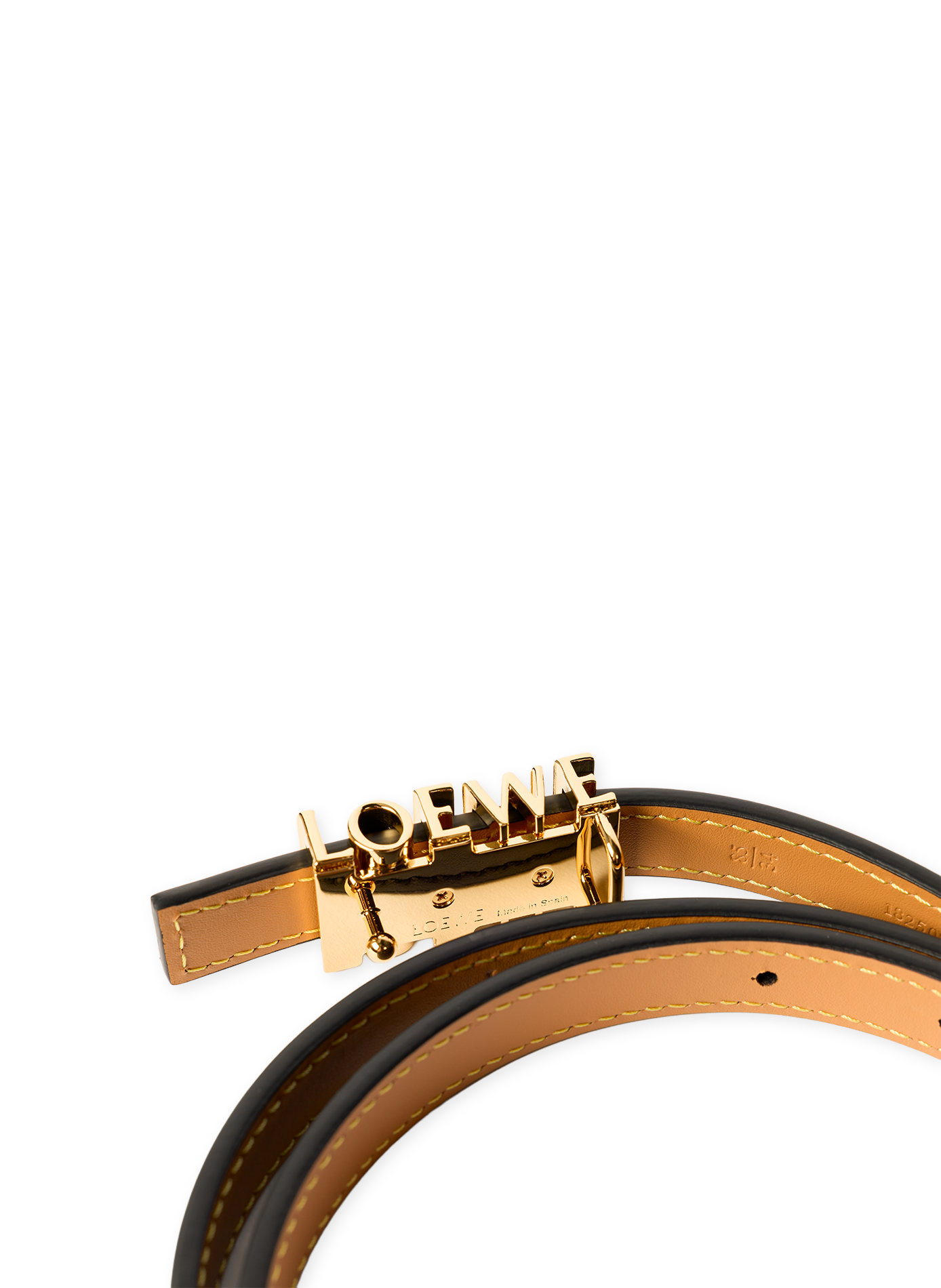 Thin belt in smooth leather with graphic buckle LOEWE Black