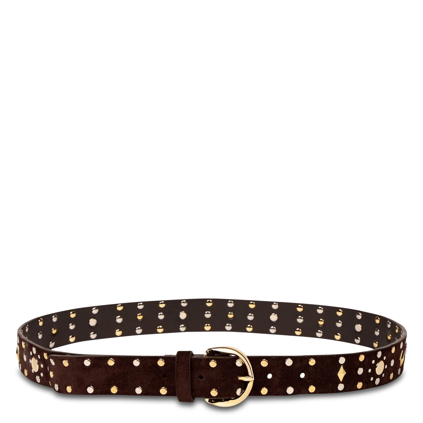 Ceinture en cuir velours SANDRO Marron