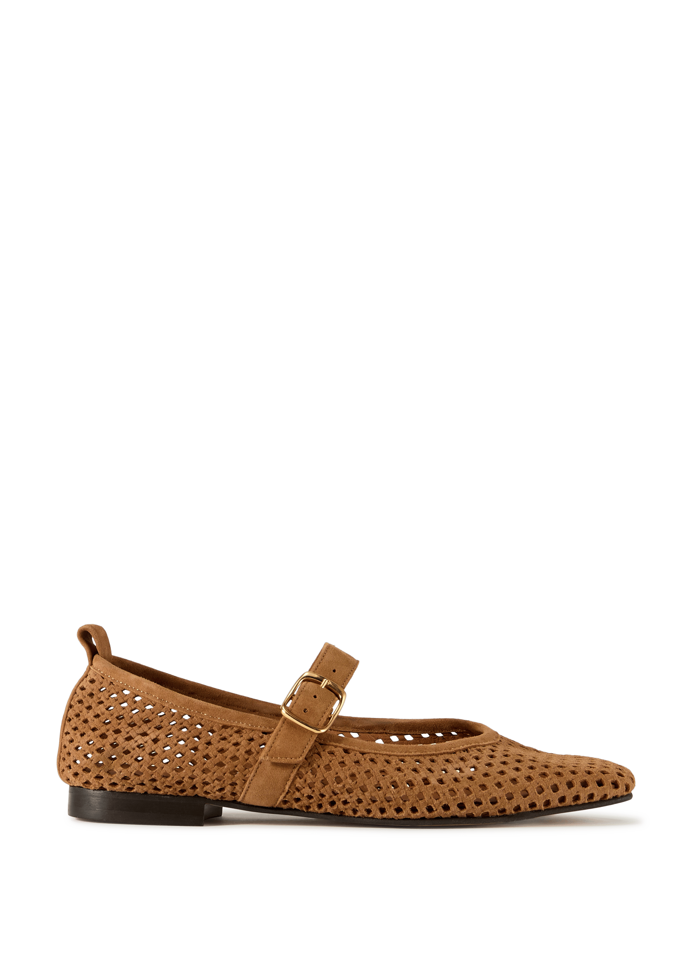 Fascine ballet flats with leather strap SAISON 1865 Brown