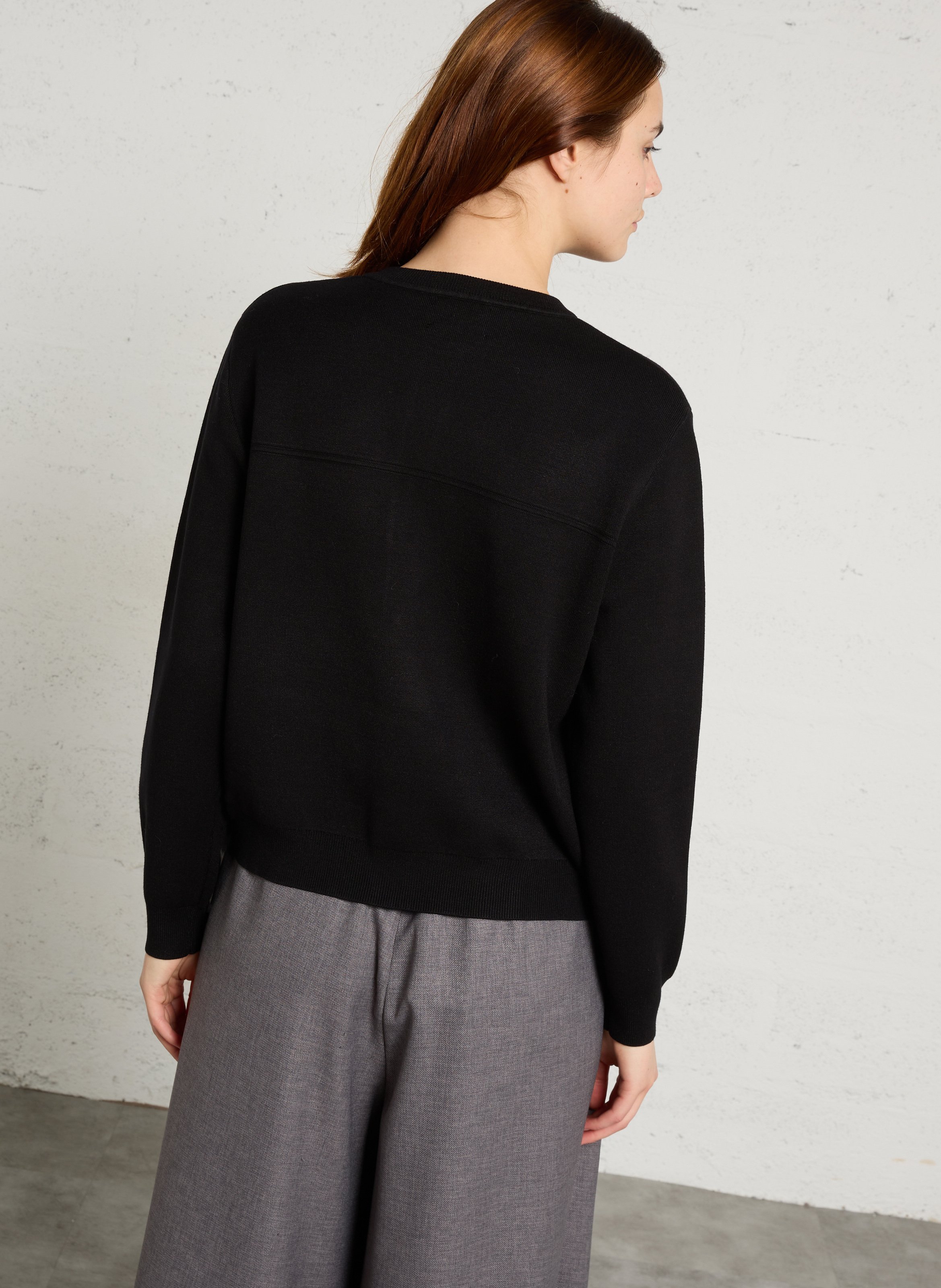 Gilet col rond peterson MAISON 123 Noir