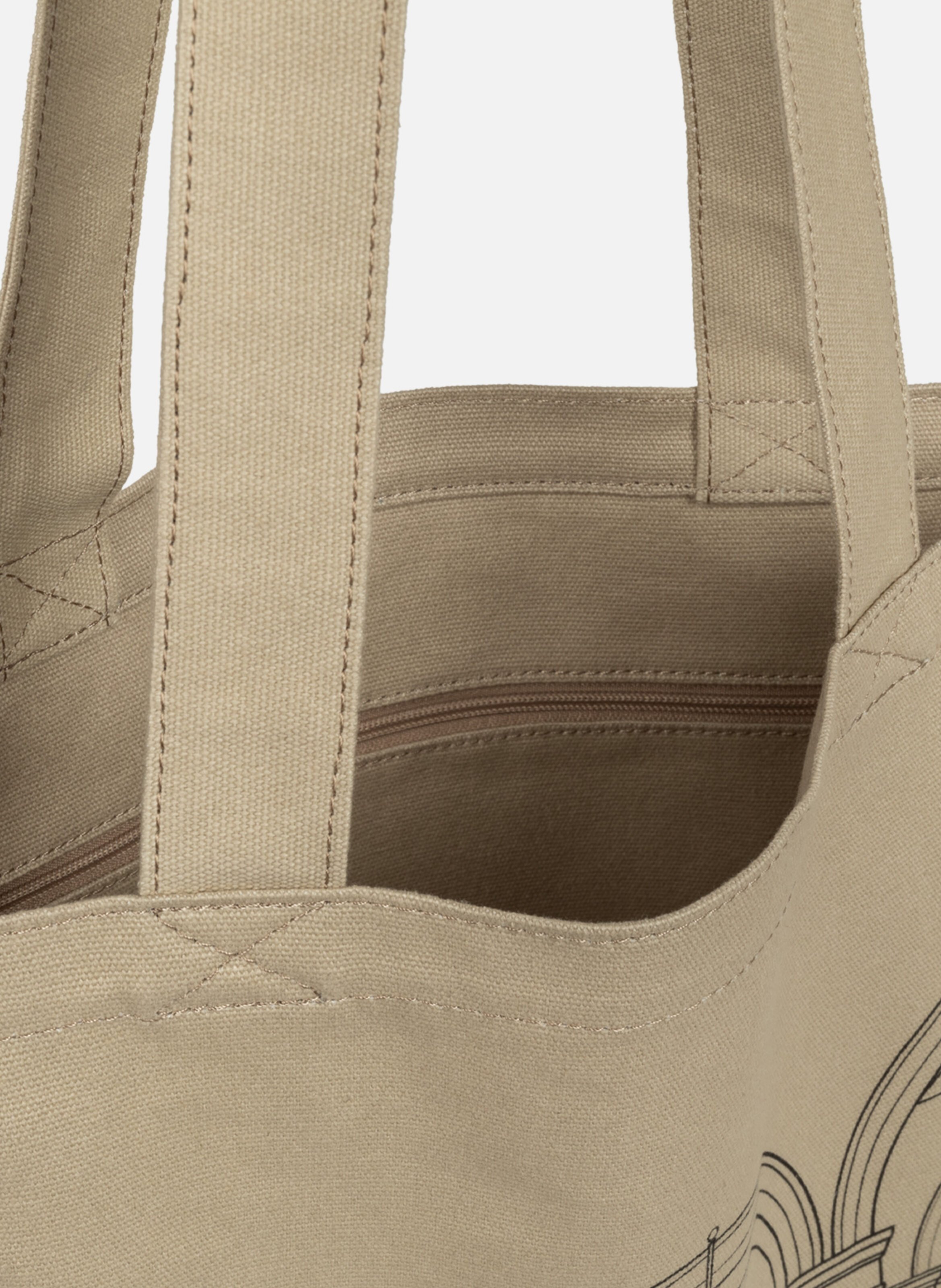 Sac cabas épaule - tote bag LANCASTER Marron