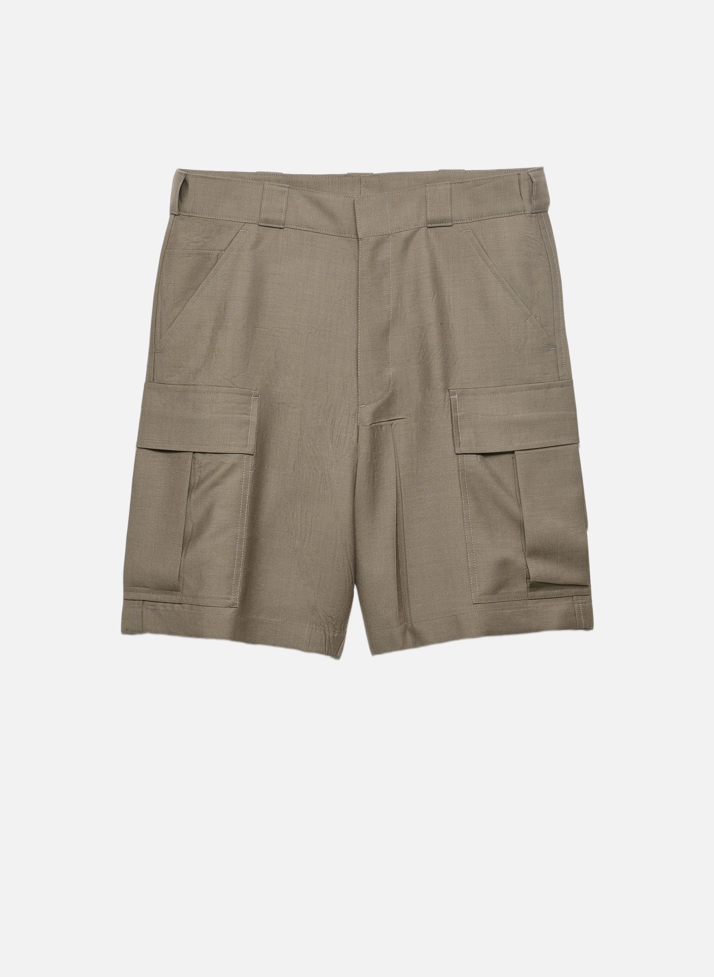 Bermuda en laine et mohair PRADA Vert