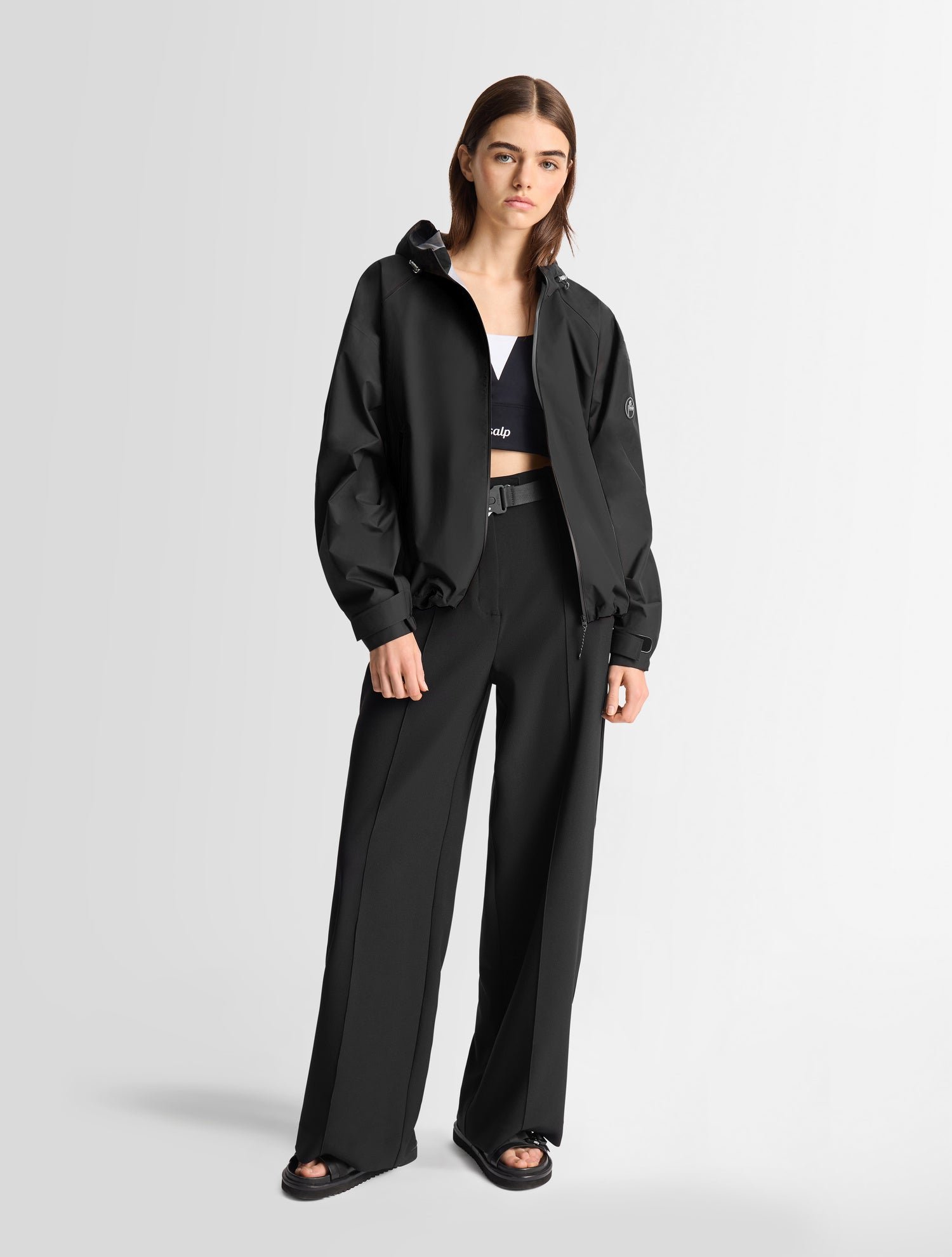 Blouson syarane col capuche coupe regular FUSALP Noir