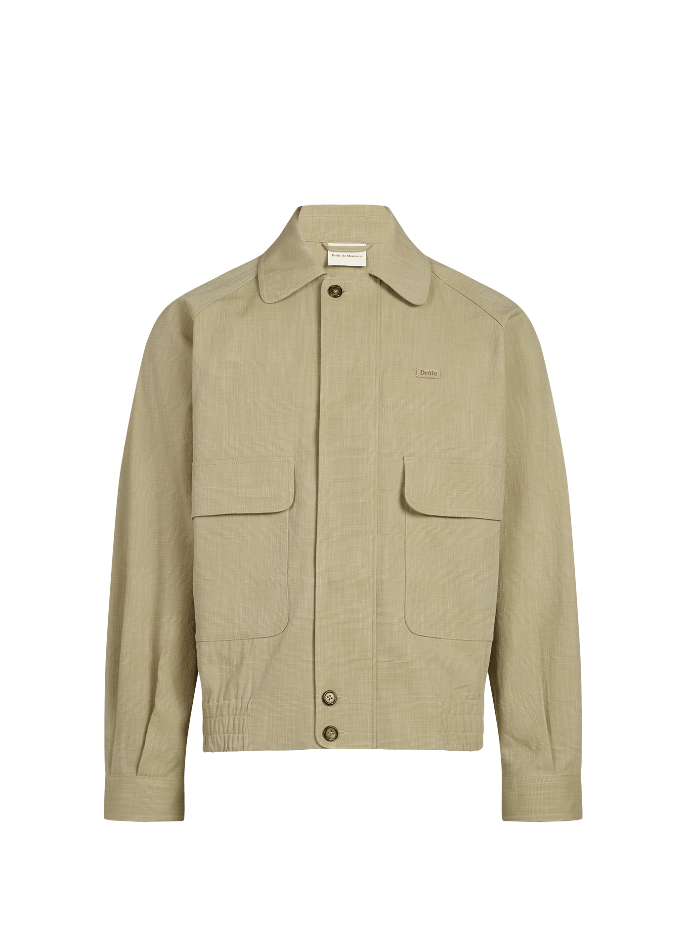 Oversized cotton blend jacket DROLE DE MONSIEUR Khaki