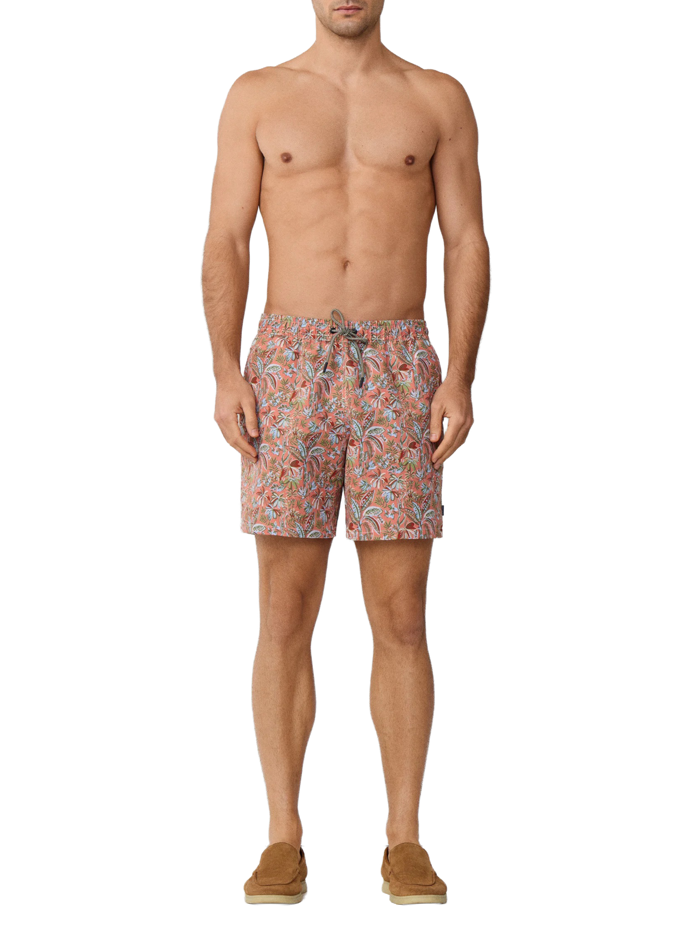 Short de bain à imprimé floral HACKETT Orange