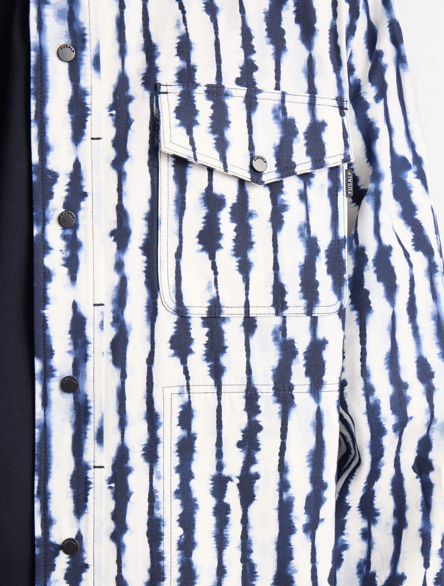 Veste jaymeo shibo col chemise coupe ample FUSALP Bleu