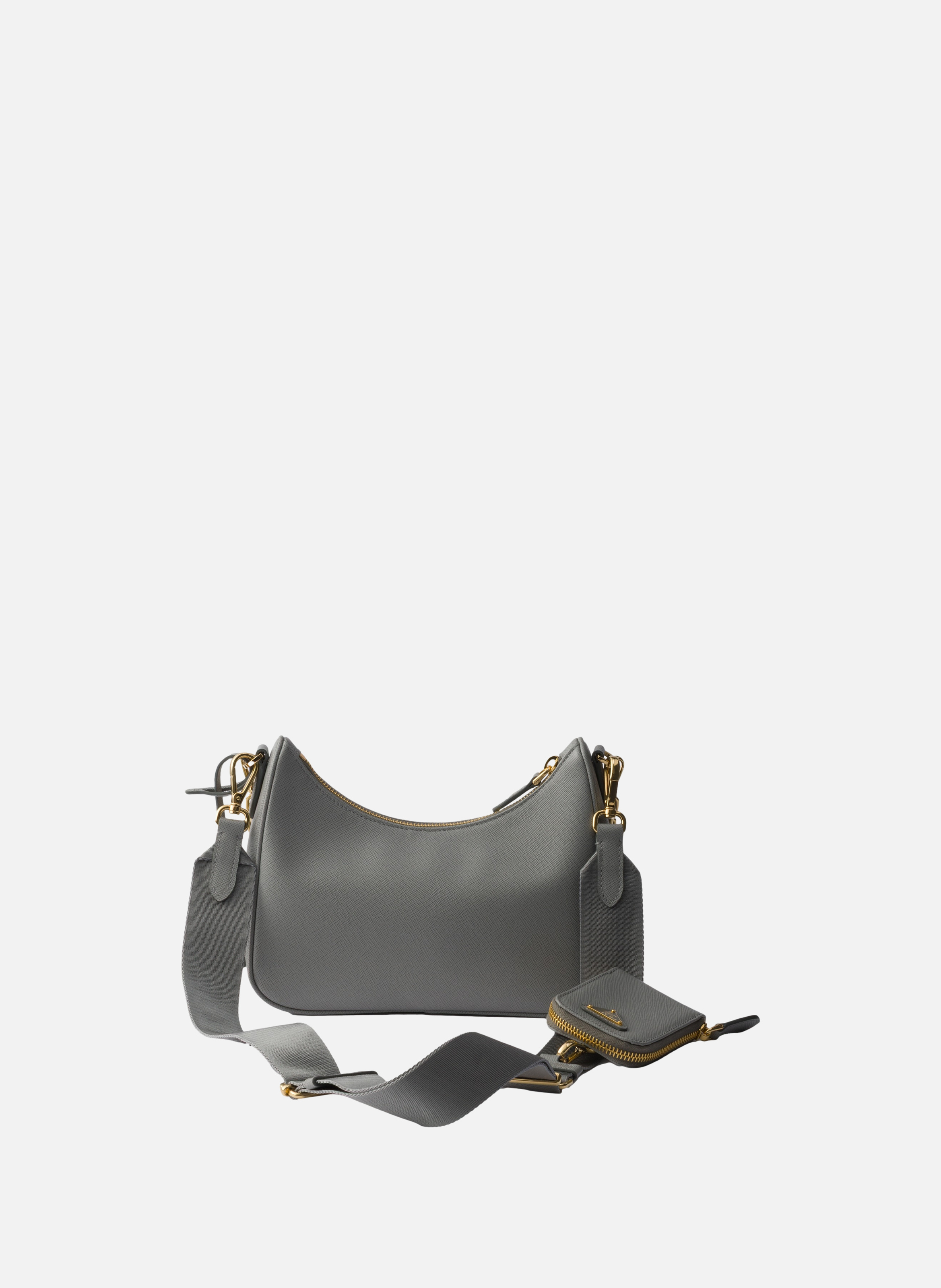 Sac prada re-edition 2005 en cuir saffiano PRADA Gris