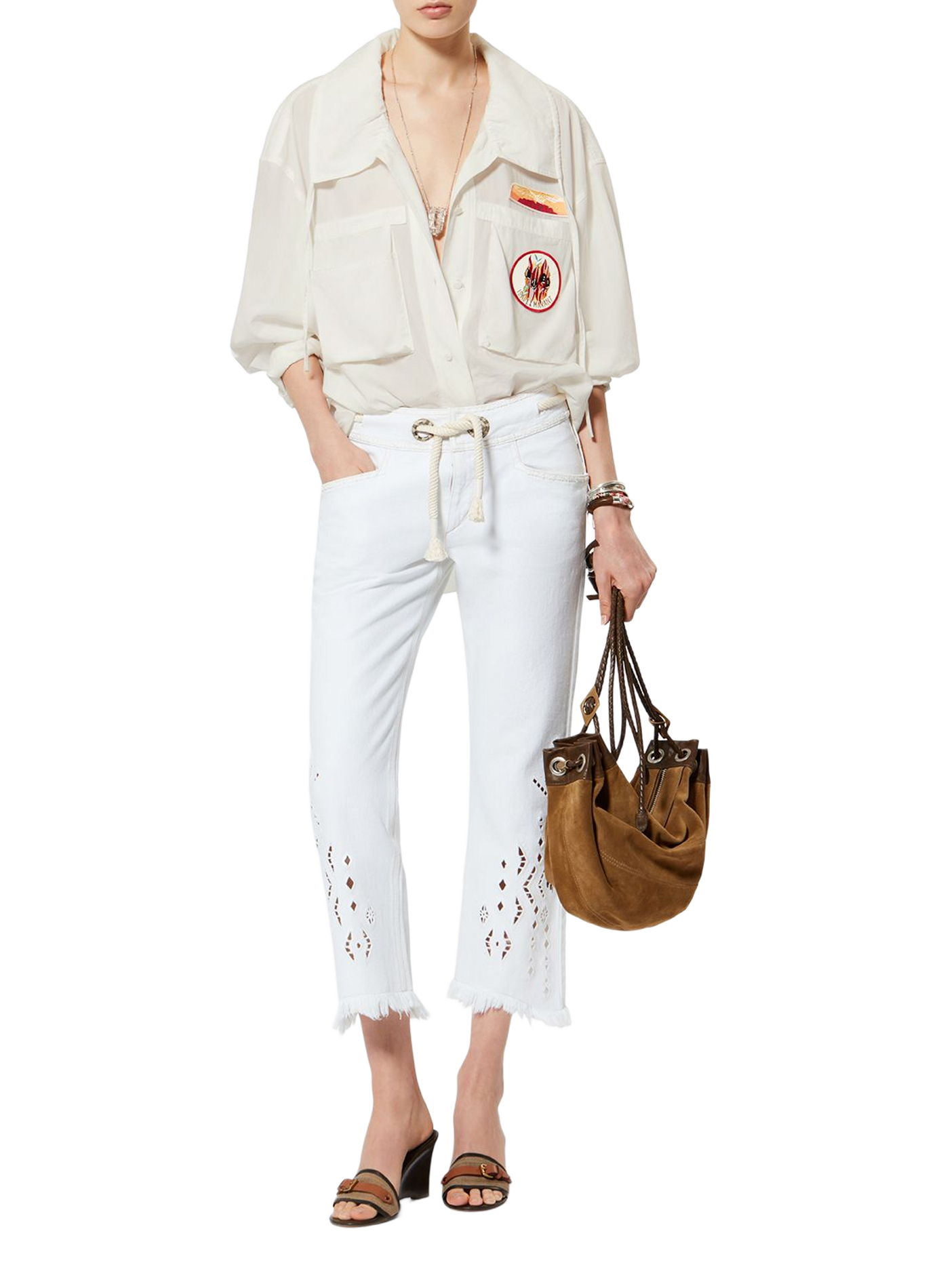 Chemise tunique fluide Chelly  ISABEL MARANT Blanc