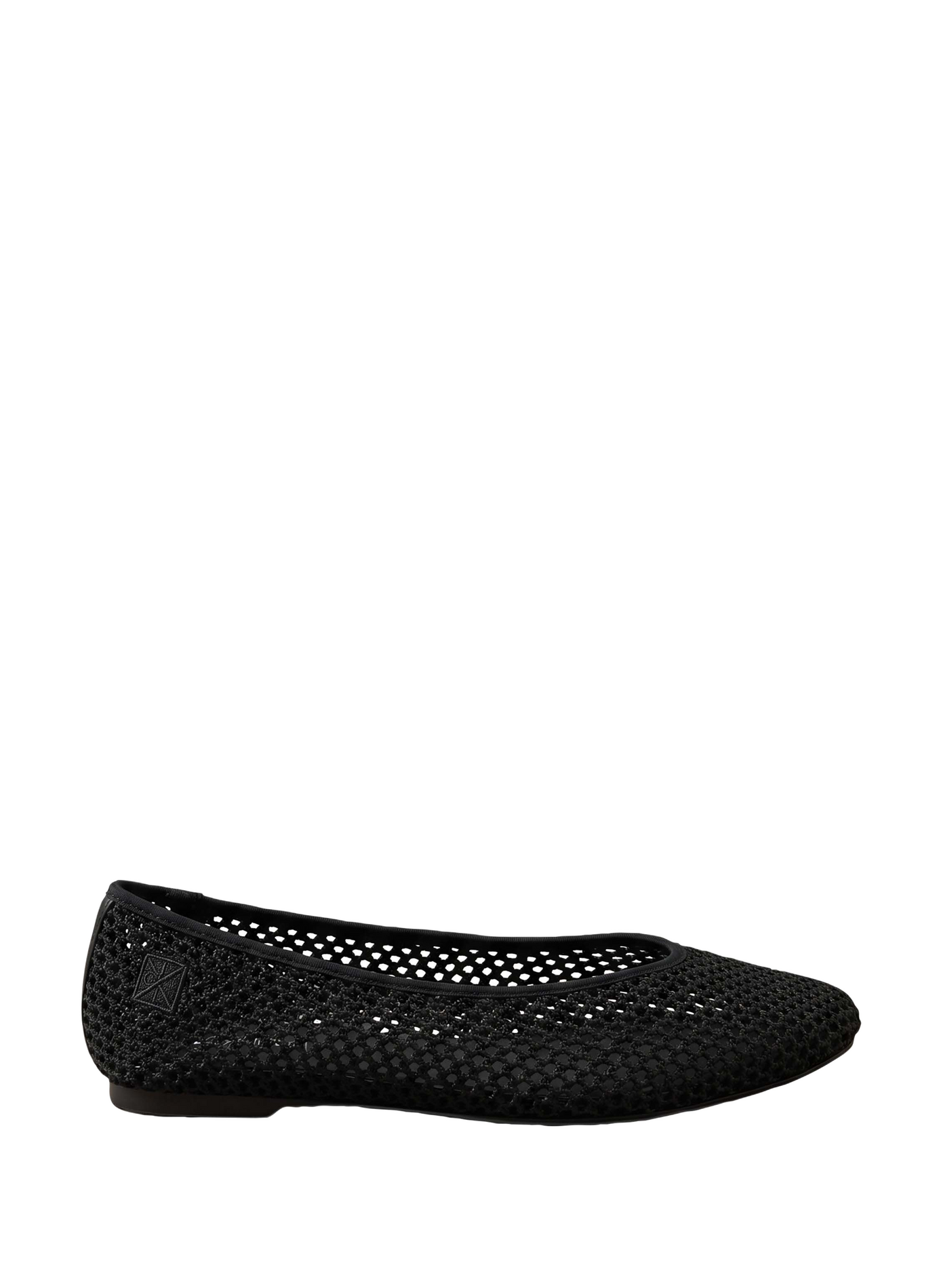 Mesh-Ballerinas mit eckiger Spitze CALVIN KLEIN Schwarz
