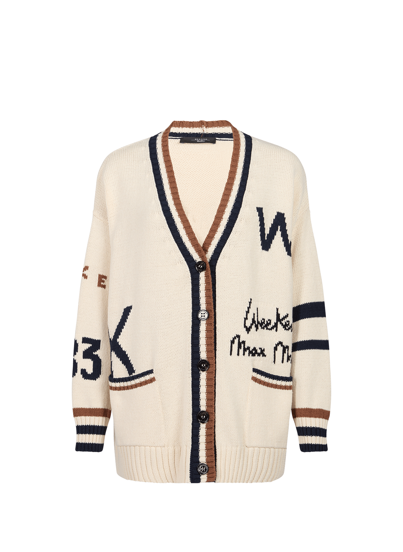 Oversized cotton blend knitted cardigan MAX MARA WEEK END Multicolour