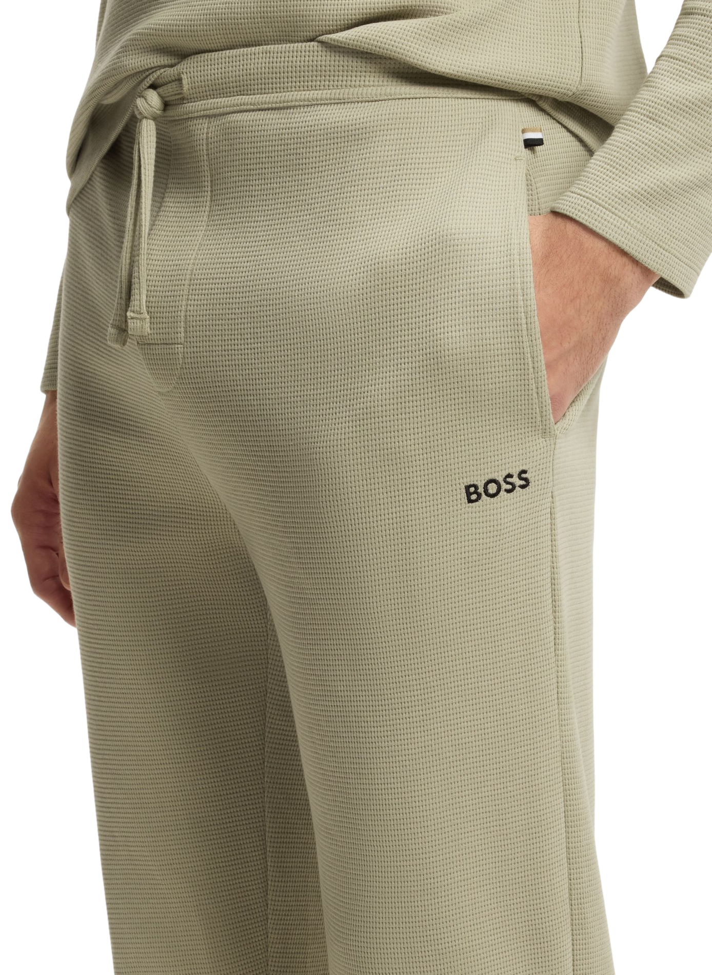 Pantalón de chándal de mezcla de algodón BOSS Verde