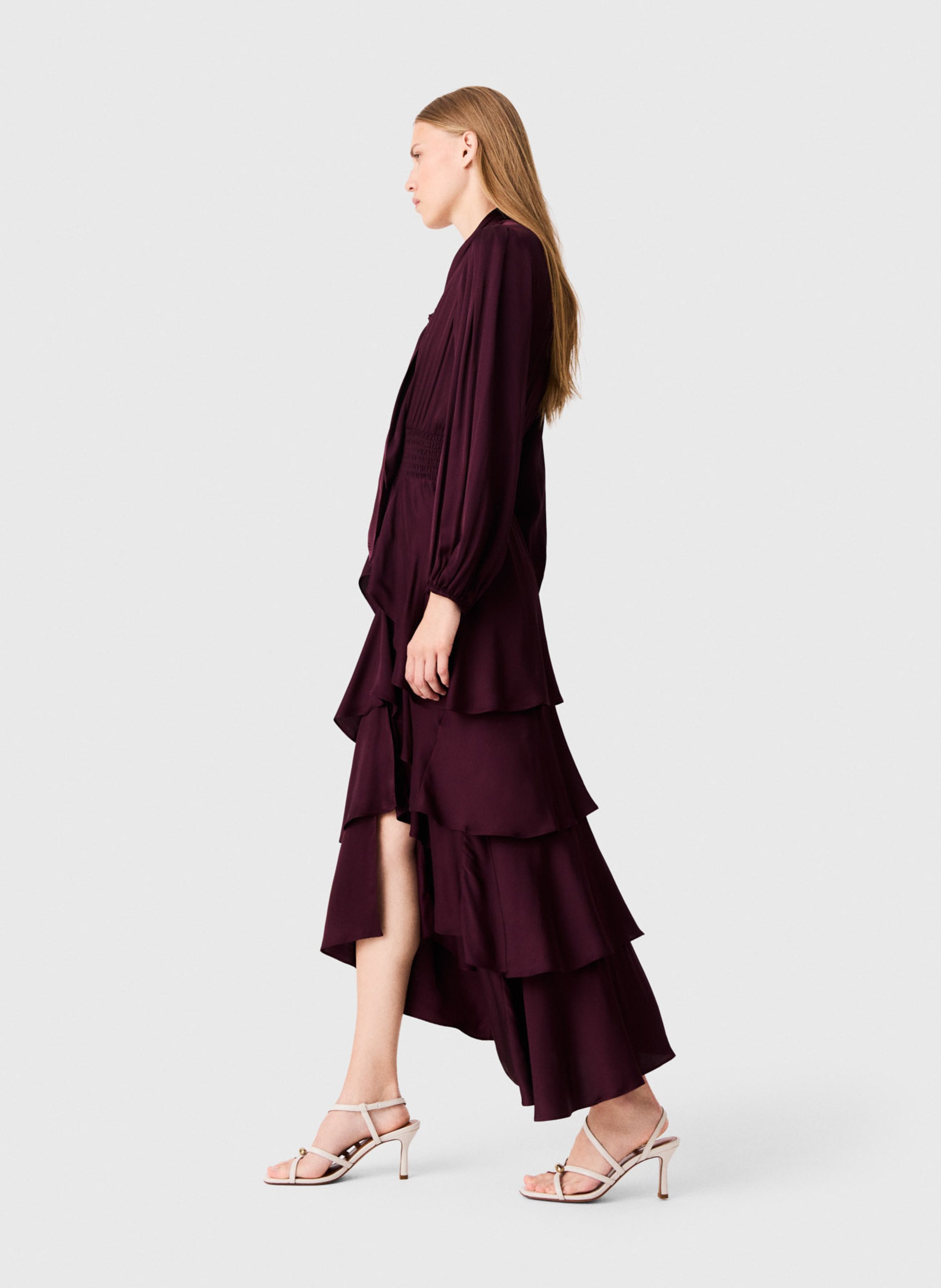 Robe longue évasée MAJE Rouge