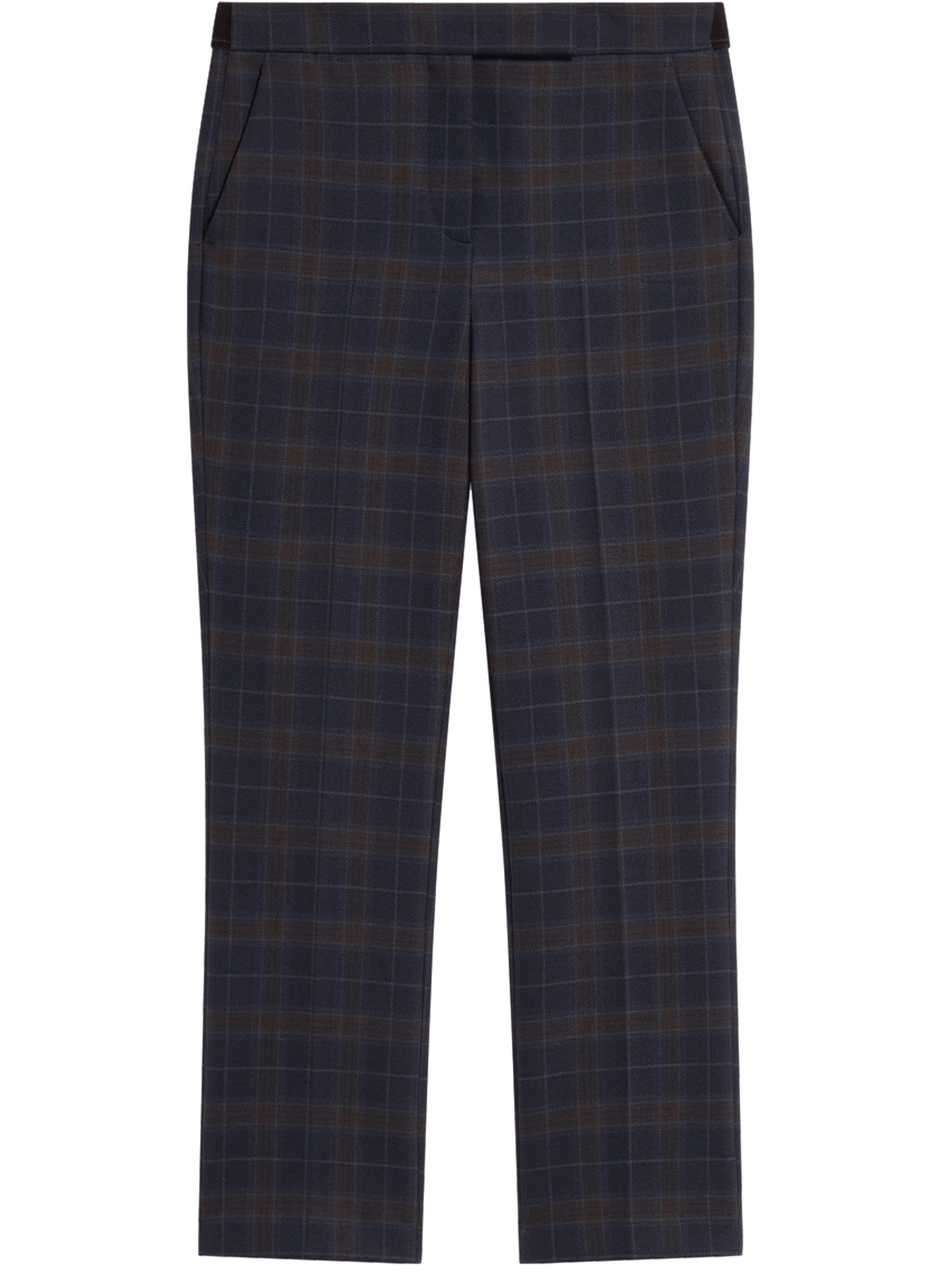 Pantalon droit élastiqué à carreaux - misa GERARD DAREL Bleu
