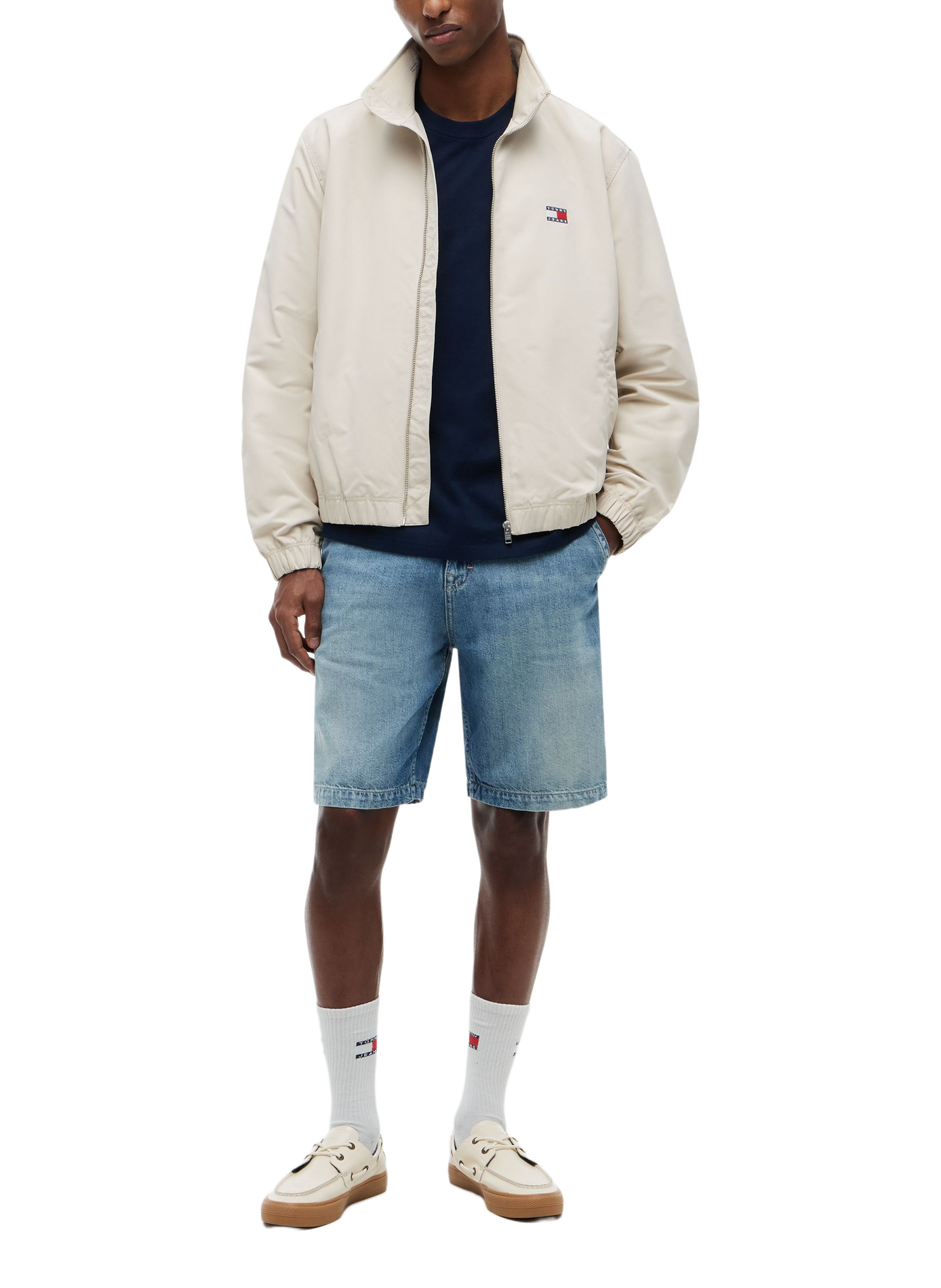 Straight jacket with high collar TOMMY HILFIGER Beige