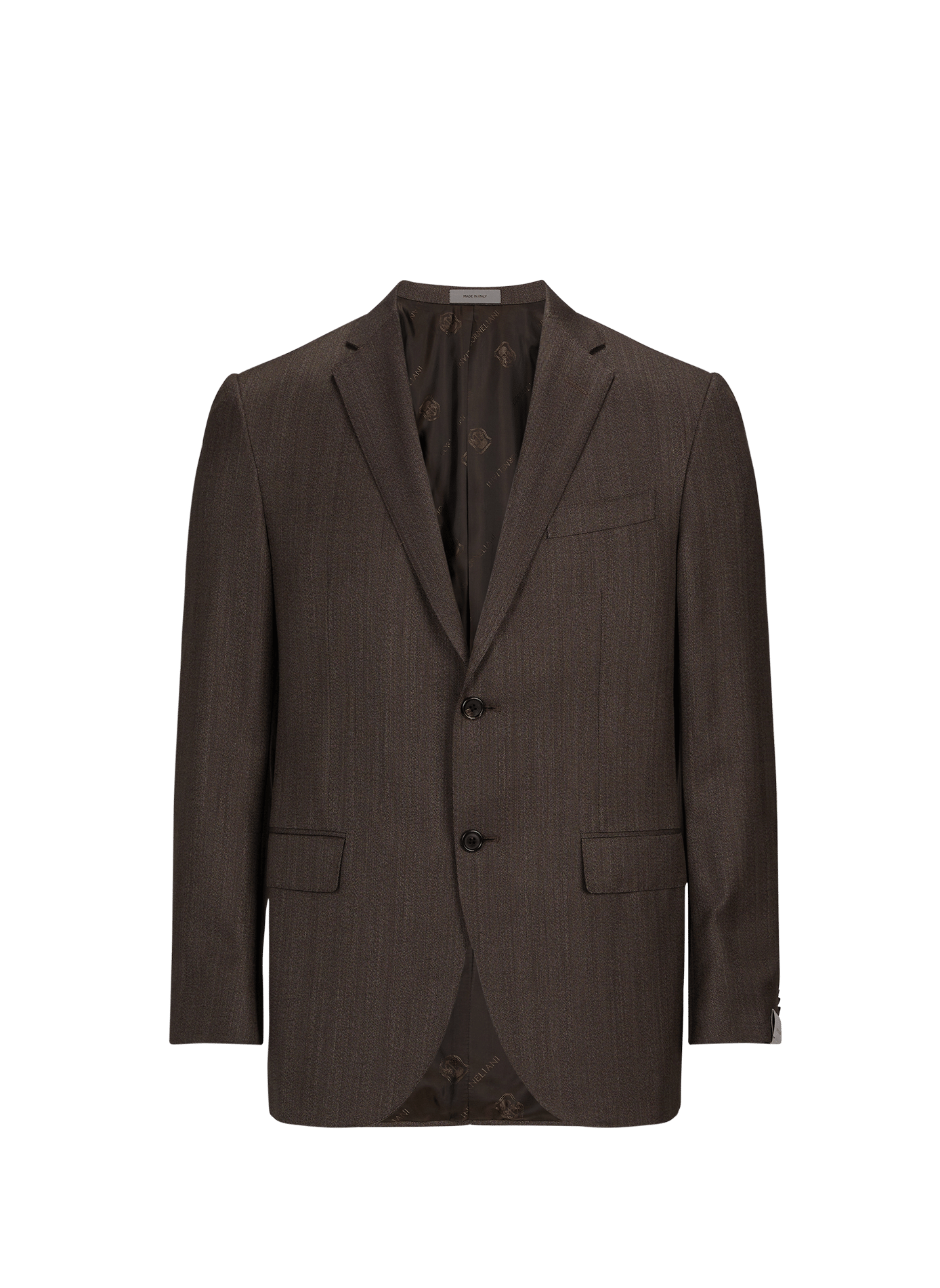 Costume 2 pièces en laine vierge CORNELIANI Marron