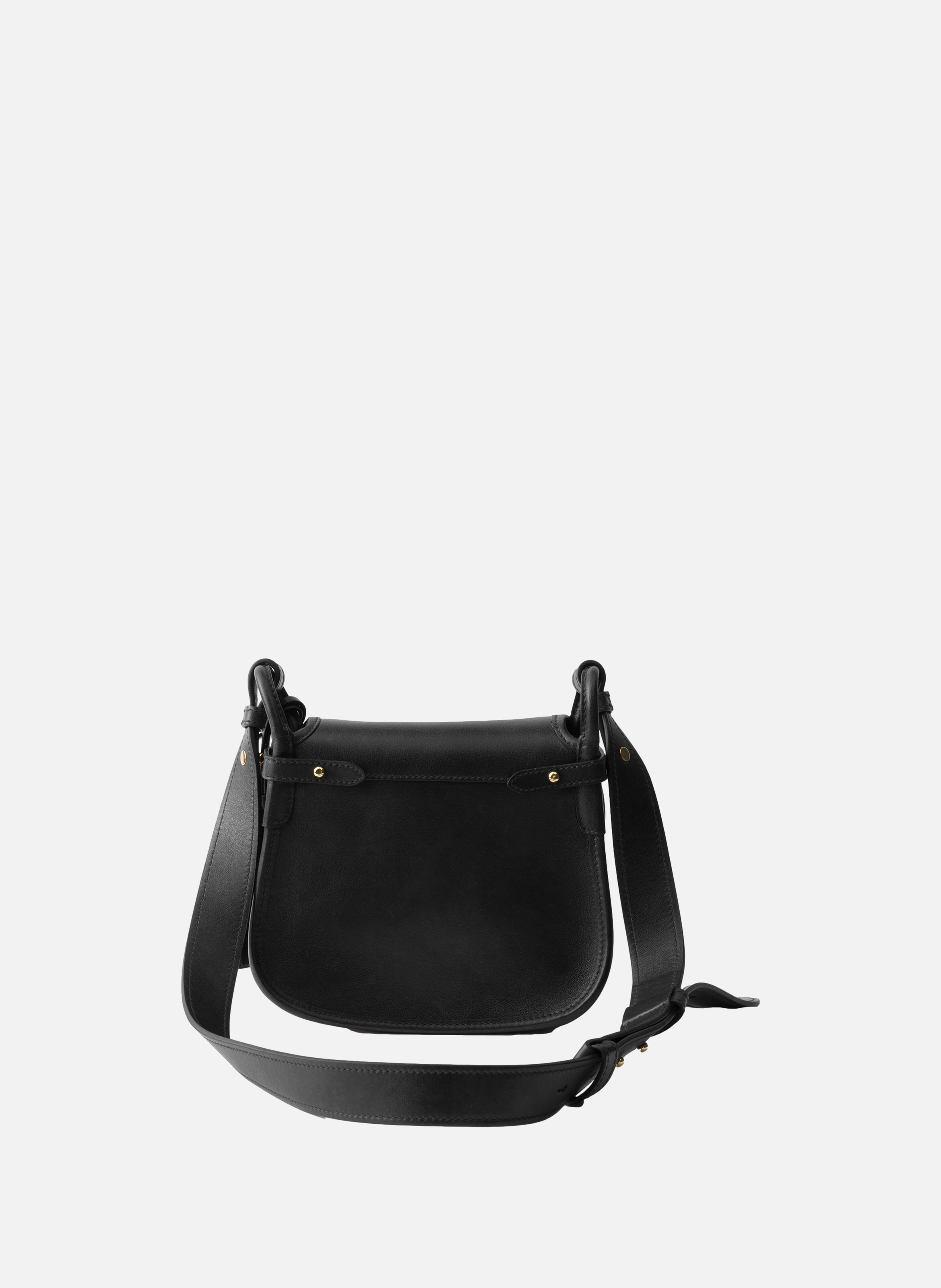 Mini sac porté épaule prada corsaire en cuir vieil PRADA Noir