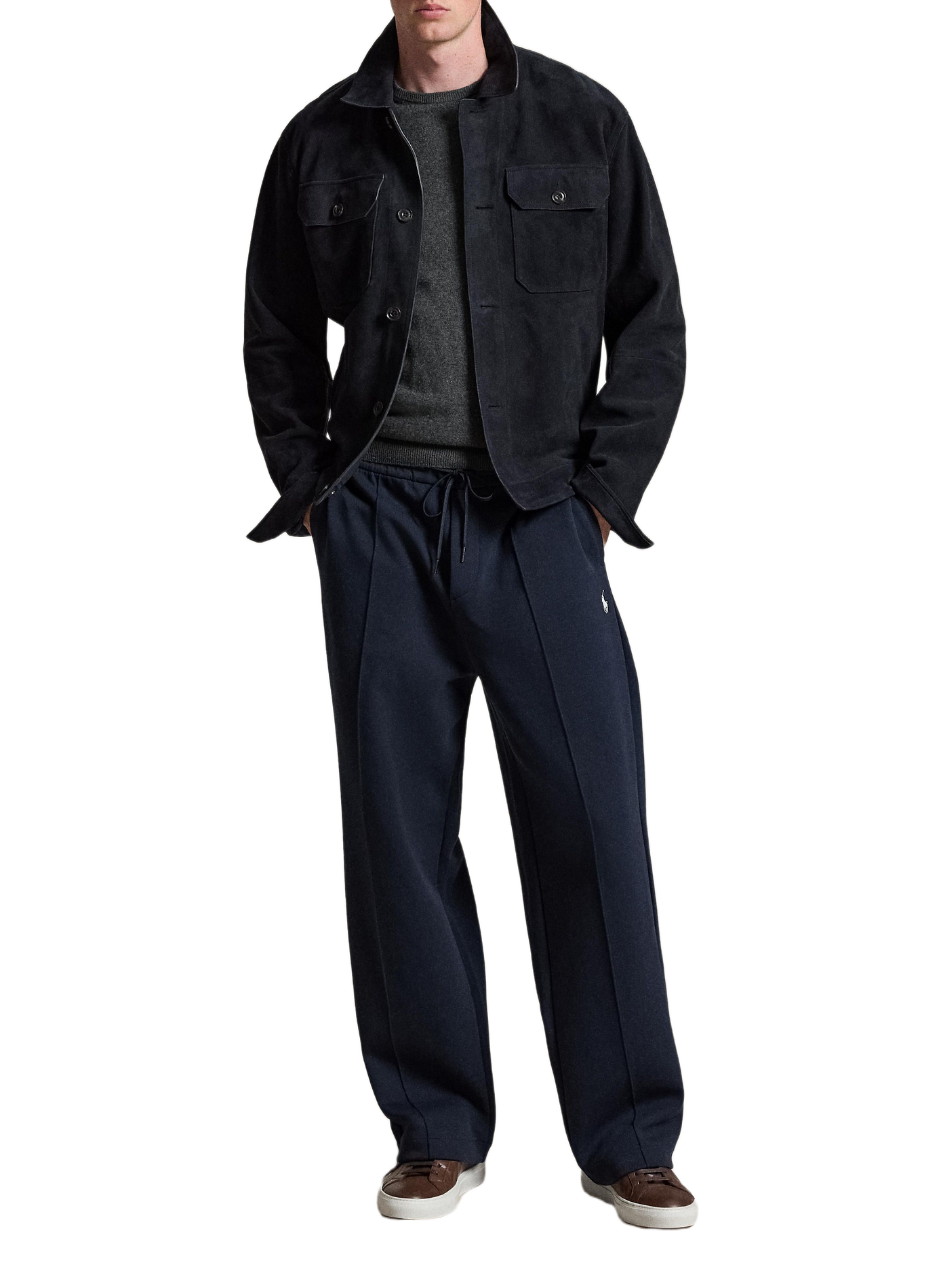 Large straight jogging pants in blended cotton POLO RALPH LAUREN Blue