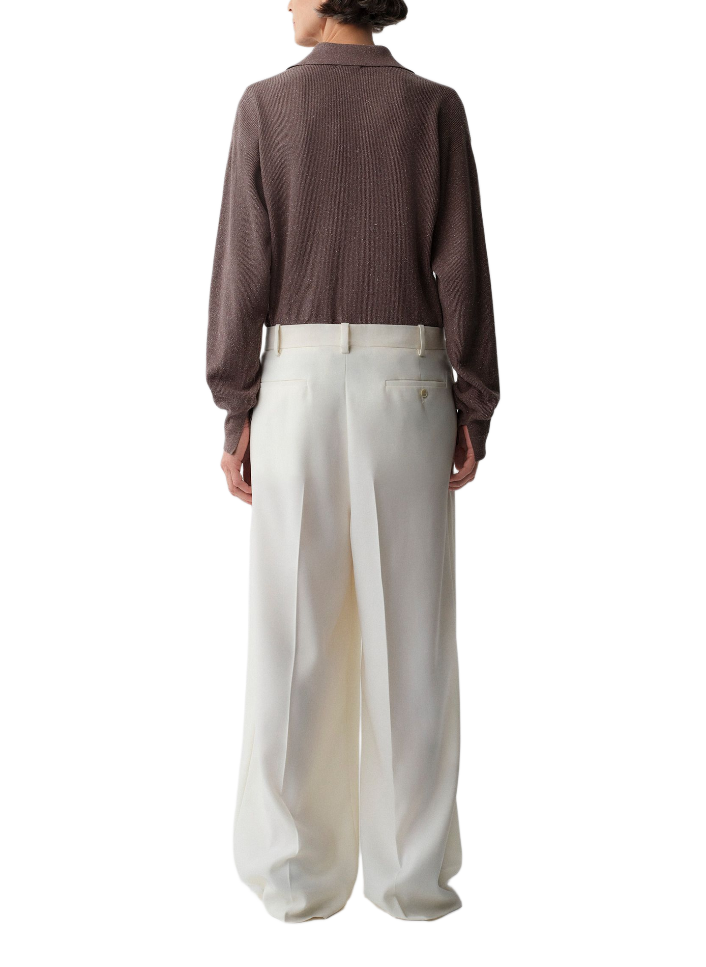 Wide-leg woolen trousers Alexandra CALVIN KLEIN COLLECTION White
