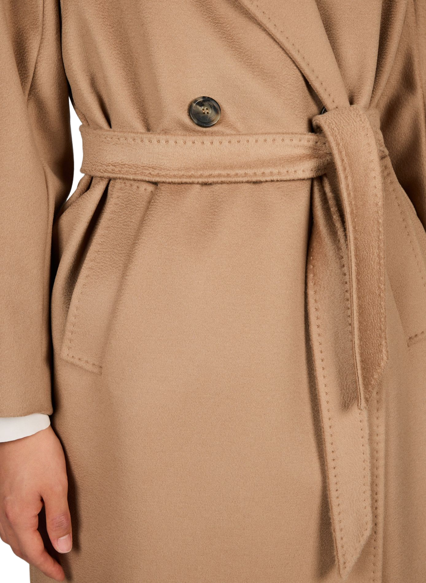 Langer Gürtelmantel aus Schurwolle MAX MARA WEEK END Braun