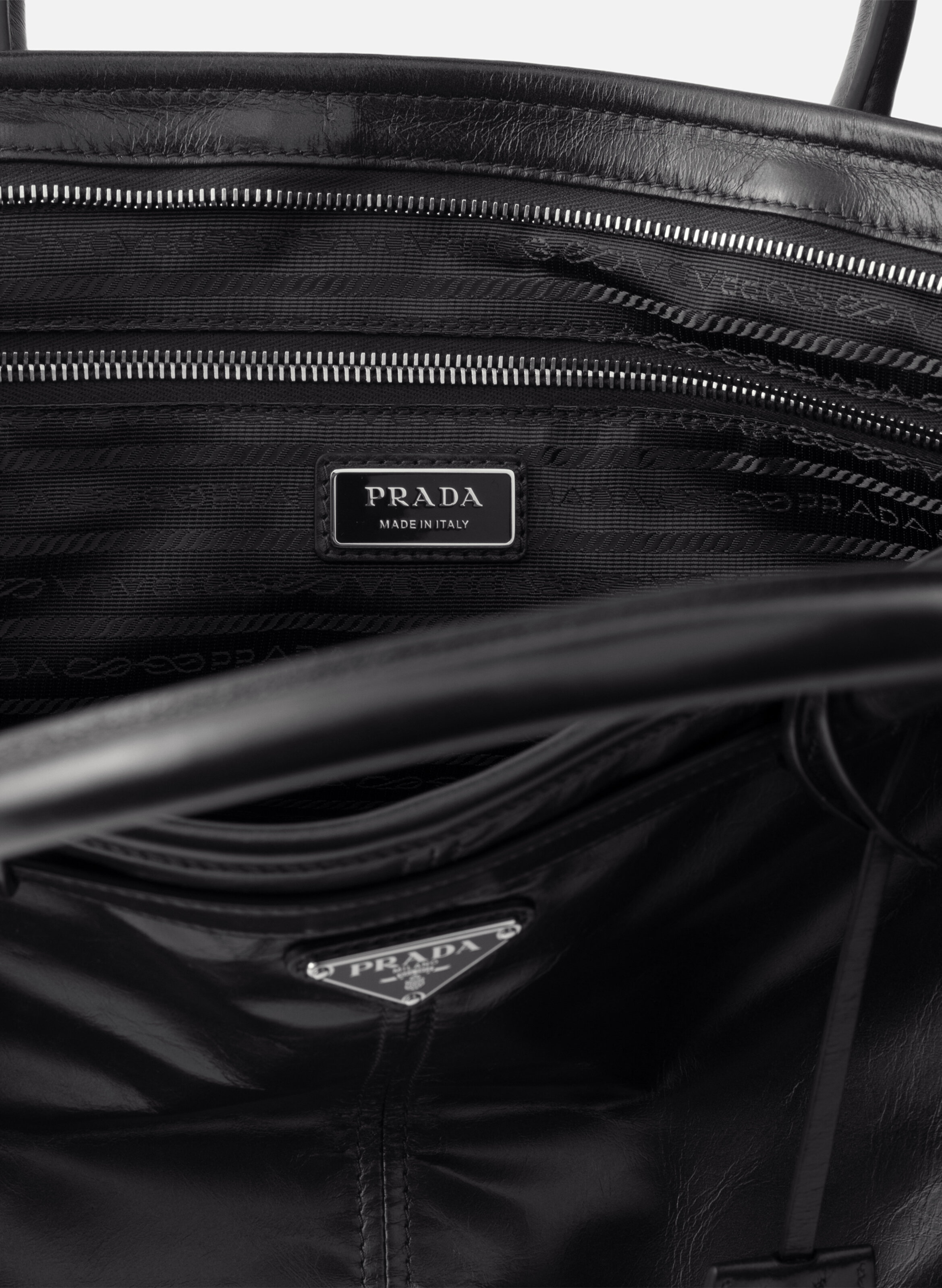 Cabas prada bonnie en cuir PRADA Noir