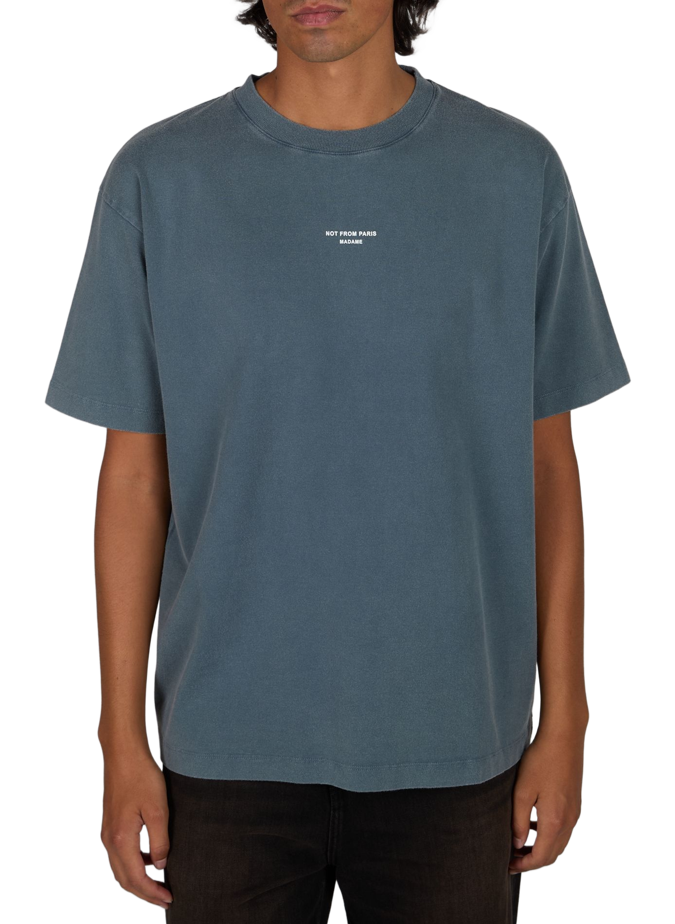 Oversize T-Shirt aus Baumwolle DROLE DE MONSIEUR Grau