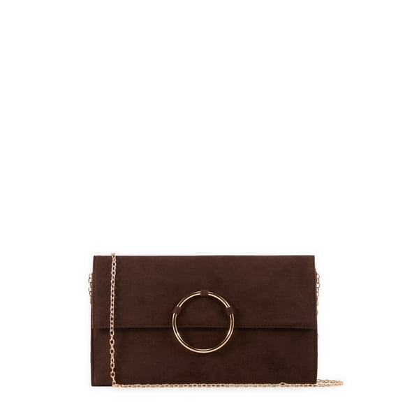 Pochette boucle aspect daim Pochette boucle aspect daim