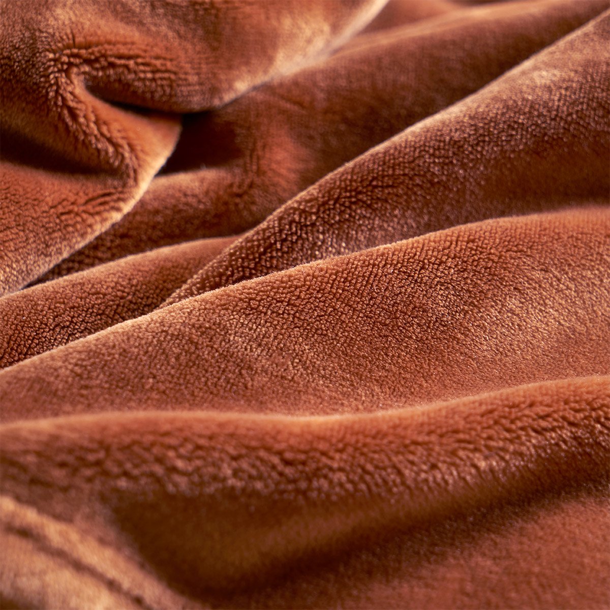 Plaid en polaire, castor DESFORGES Marron