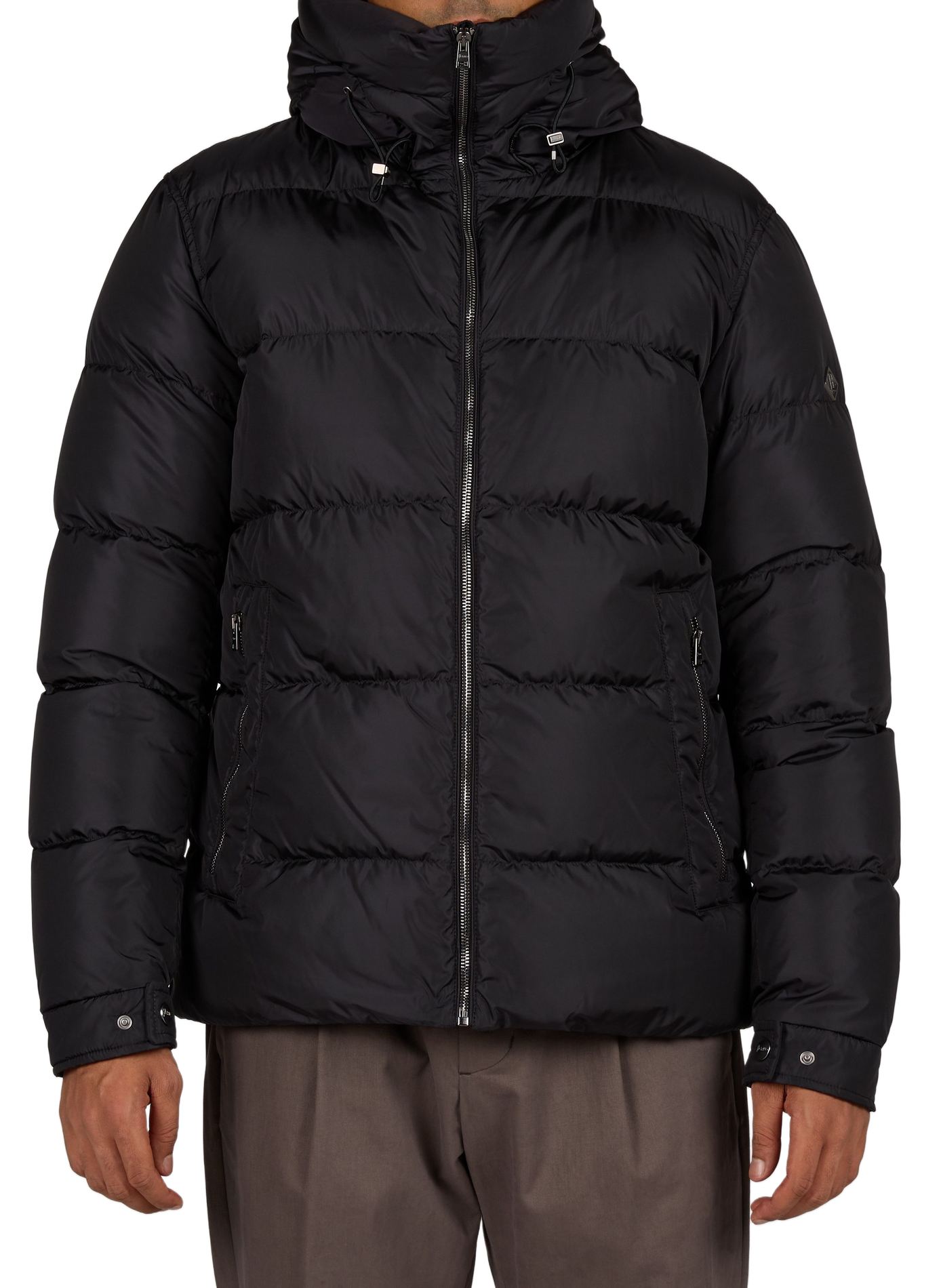 Weit geschnittene Steppjacke mit hohem Kragen HERNO Schwarz
