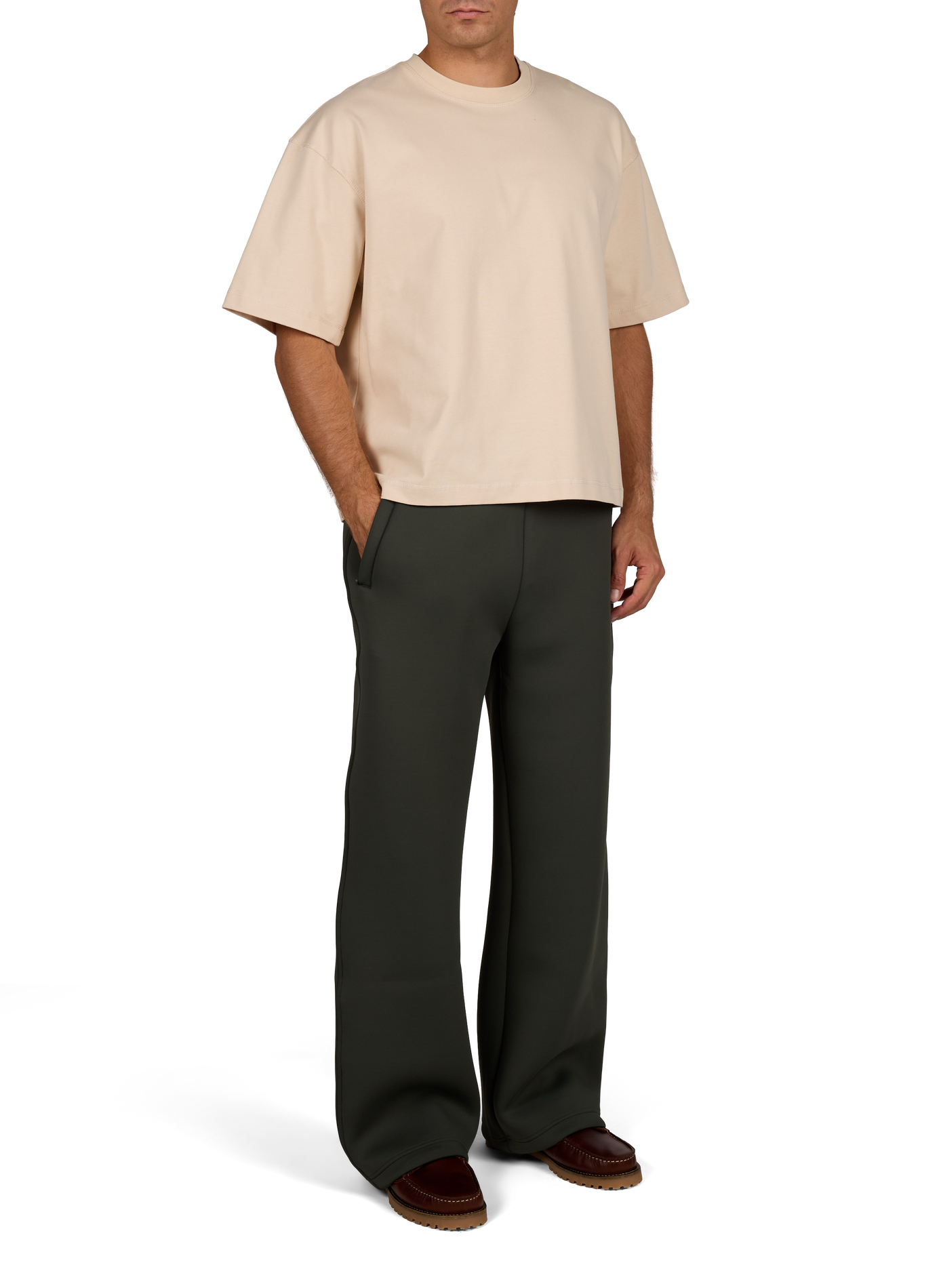 Oversized cotton T-shirt GERTRUDE Beige