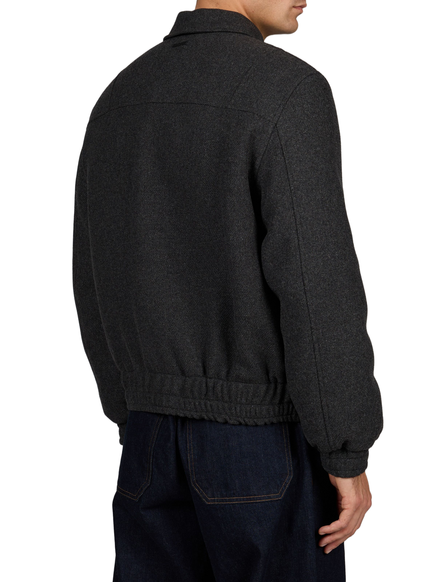 Straight wool blend jacket CLOSED Black